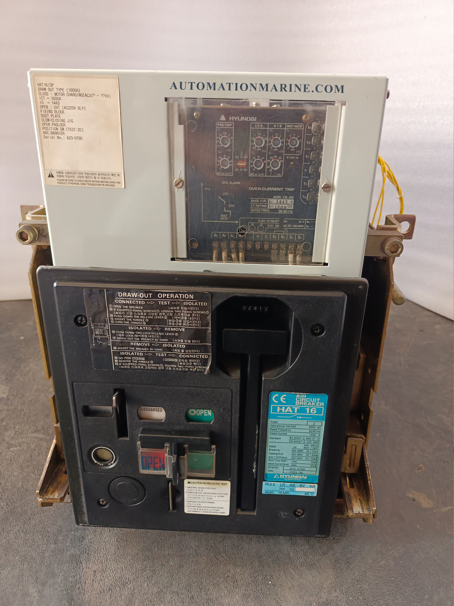 HYUNDAI HAT16 Air Circuit Breaker (ACB) | High Performance Low Voltage Power Protection Solution AIR CIRCUIT BREAKER (ACB)