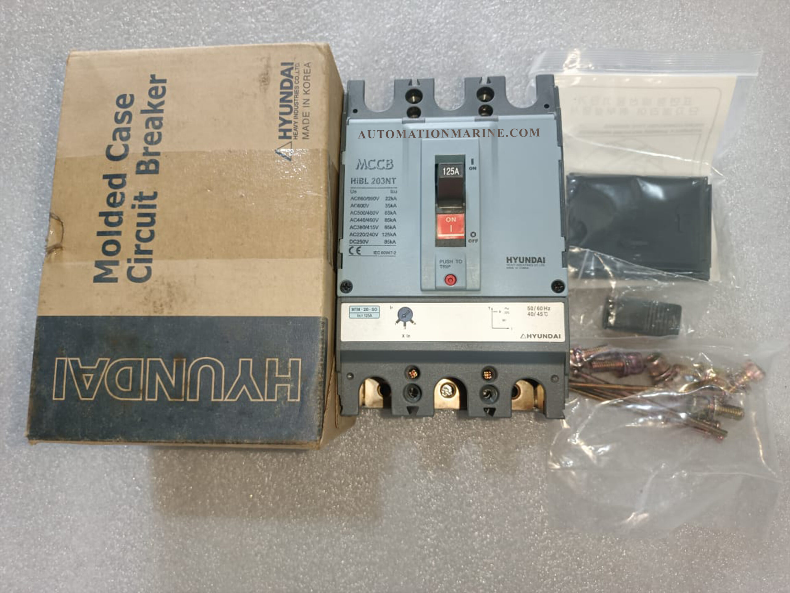 Hyundai HIBL203NT-E MCCB 3 Pole 125A Molded Case Circuit Breaker (MCCB) – Thermal Magnetic Protection MOULDED CASE CIRCUIT BREAKER (MCCB)