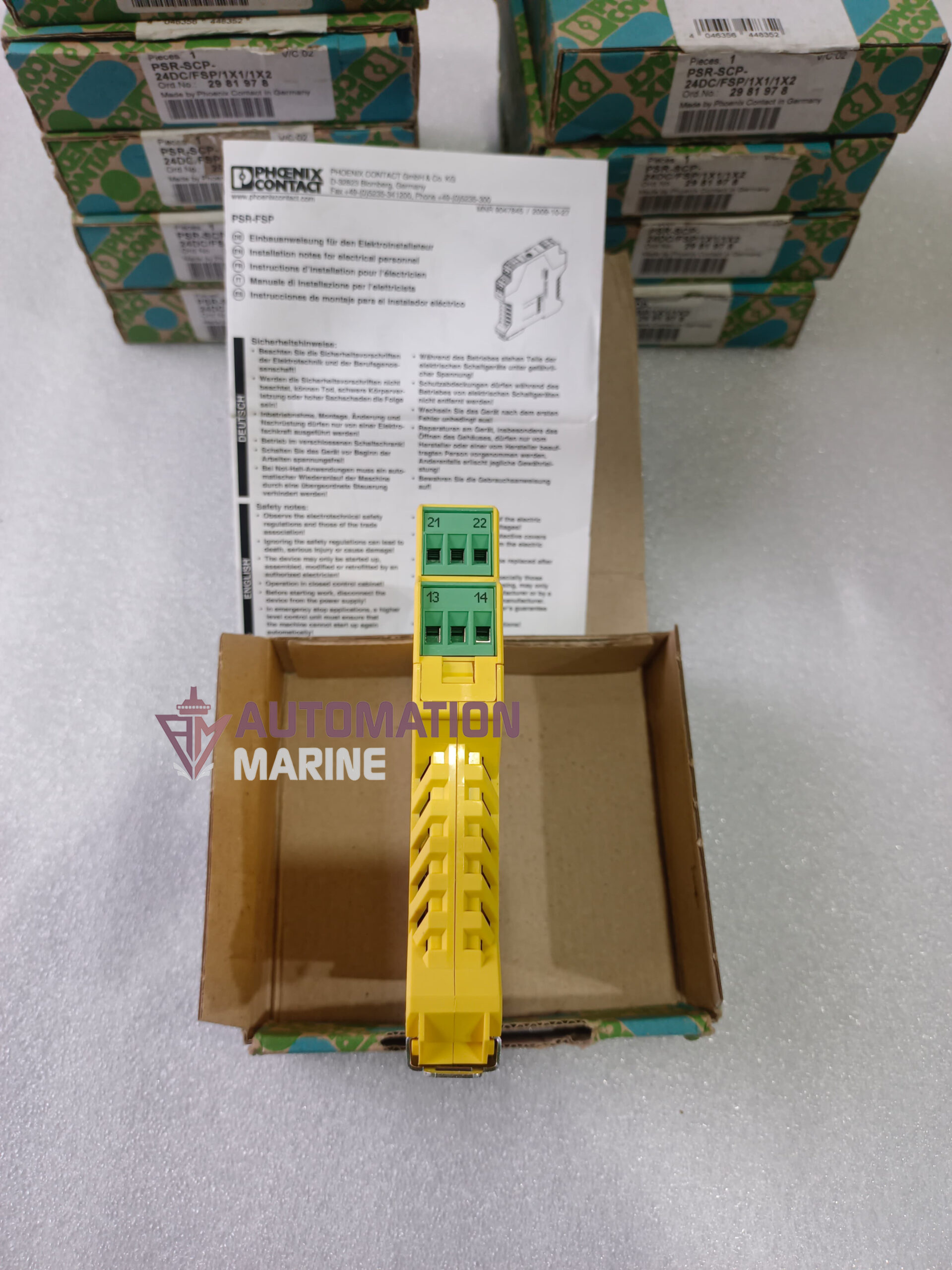 Phoenix Contact PSR-SCP-24DC/FSP/1X1/1X2 (2981978) Safety Relay Module | 24V DC Industrial Safety Monitoring Relay RELAY