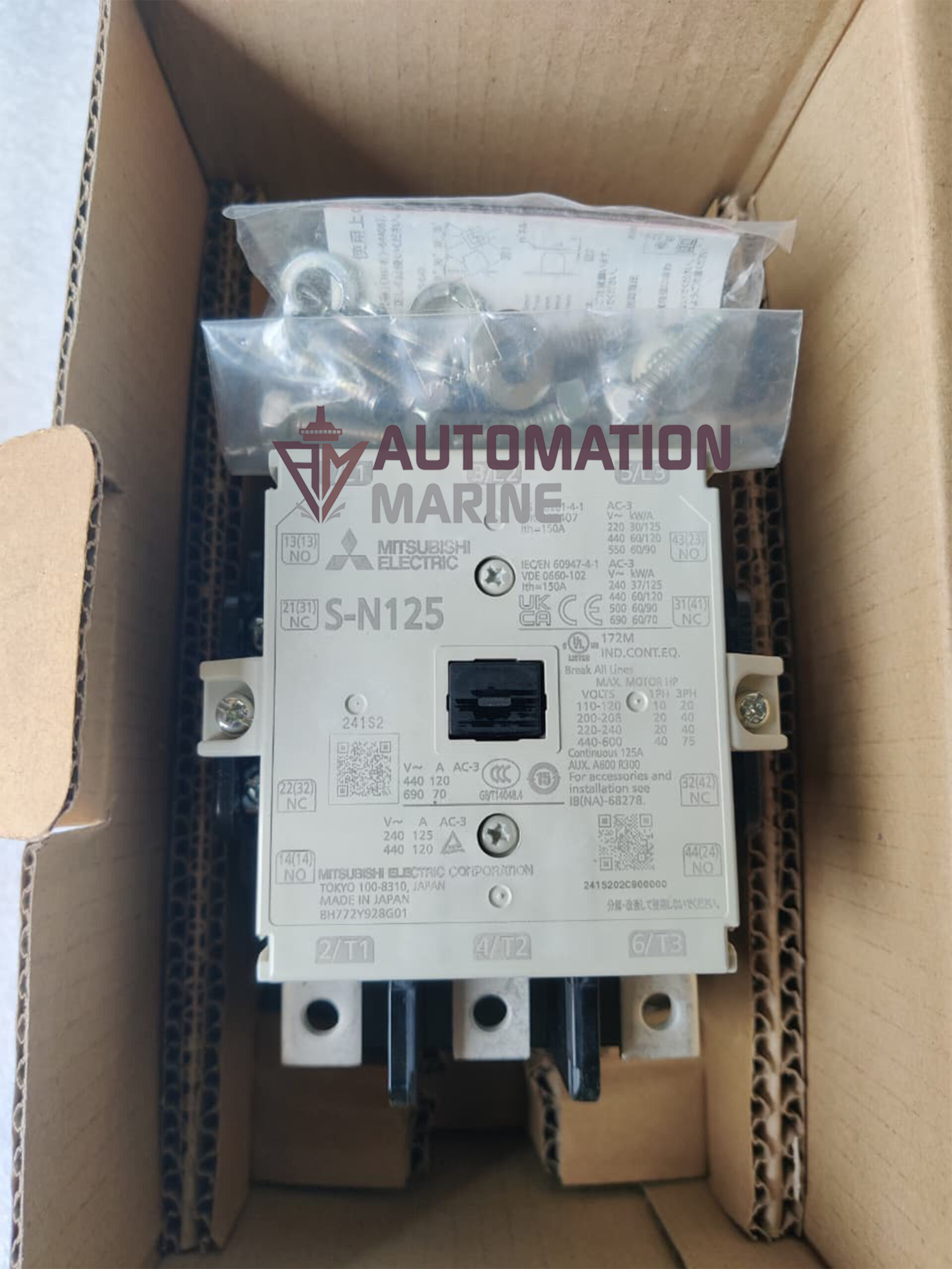 Mitsubishi Electric S-N125 Magnetic Contactor | SN125 Heavy-Duty Motor Control Contactor for Industrial Applications CONTACTOR