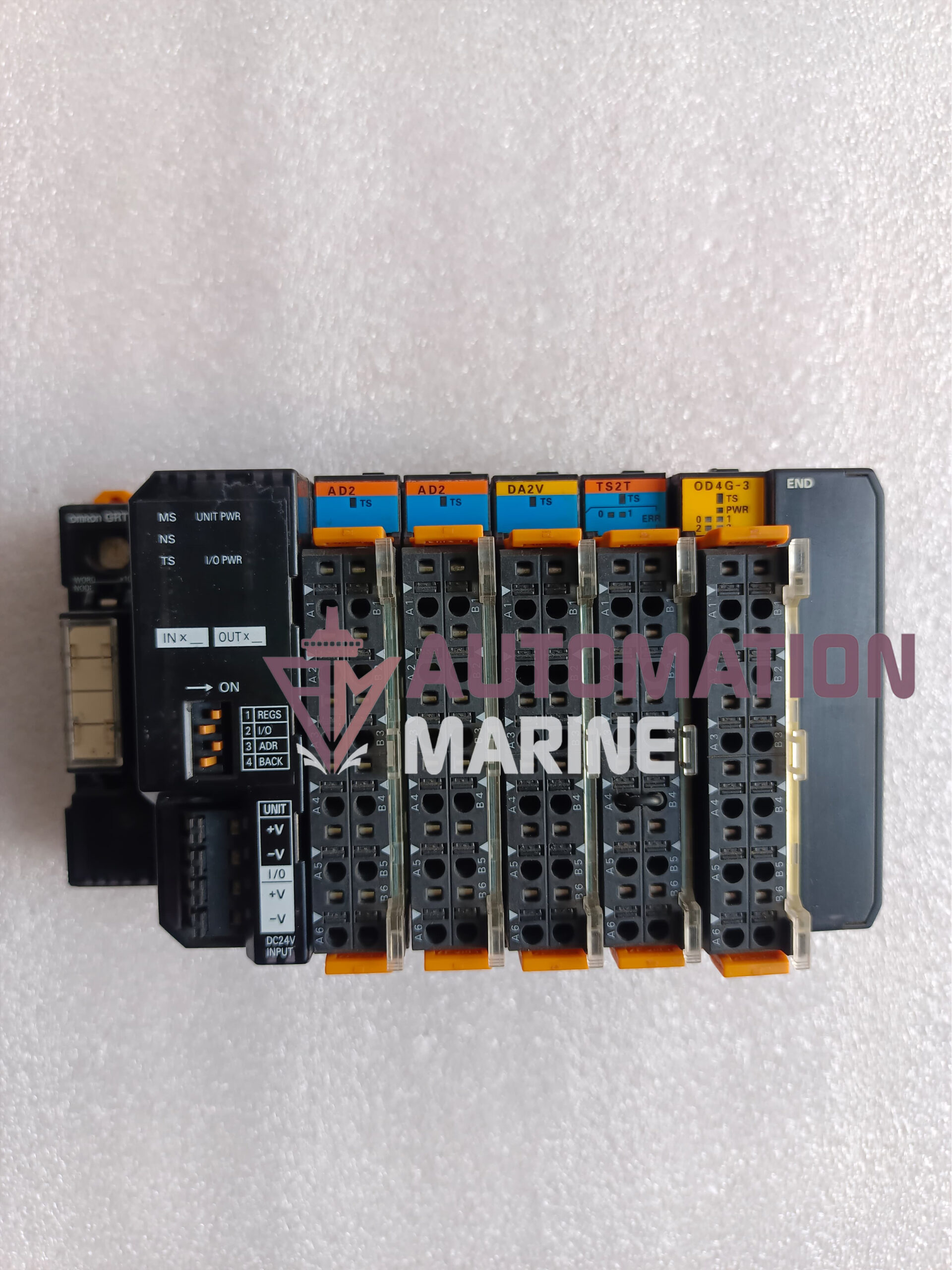 Omron SmartSlice GRT1 Remote I/O System Package – GRT1-CRT, Analog I/O, Temperature And Digital Output Modules Full Rack PROGRAMMABLE LOGIC CONTROLLER (PLC)