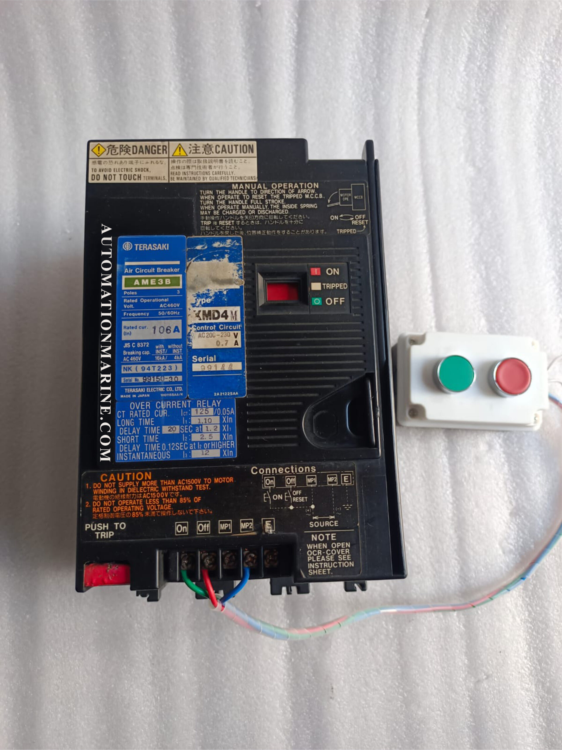 TERASAKI AME3B Air Circuit Breaker Motor Operator XMD4M 106A 3 Pole | ACB Automatic Spring Charging Motor Unit AIR CIRCUIT BREAKER (ACB)