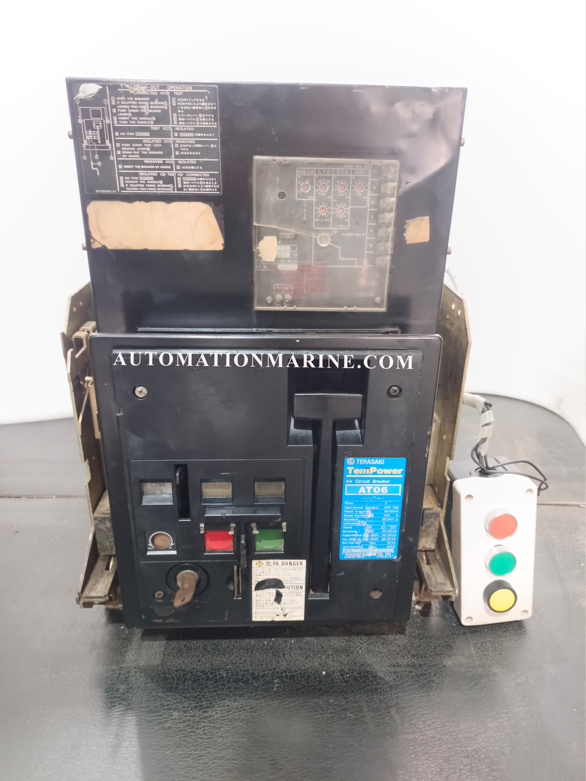 TERASAKI AT06 Air Circuit Breaker 630AMP 3 Pole Automatic EDO Type with UVT 110V AC – TemPower Series ACB AIR CIRCUIT BREAKER (ACB)