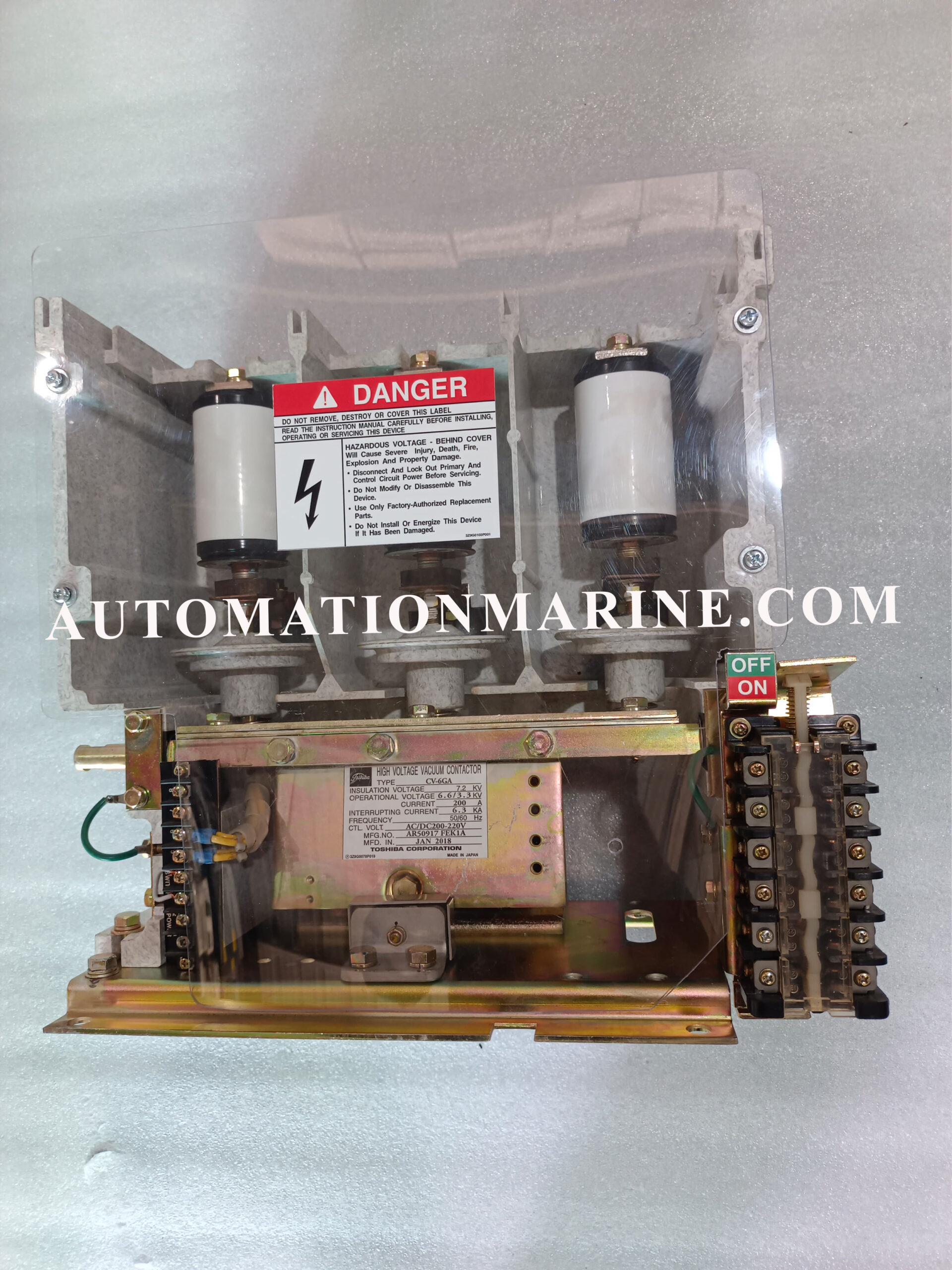 Toshiba CV-6GA High Voltage Vacuum Contactor – 200A Medium Voltage Vacuum Contactor with 220V AC Operating Coil VACCUM CONTACTOR