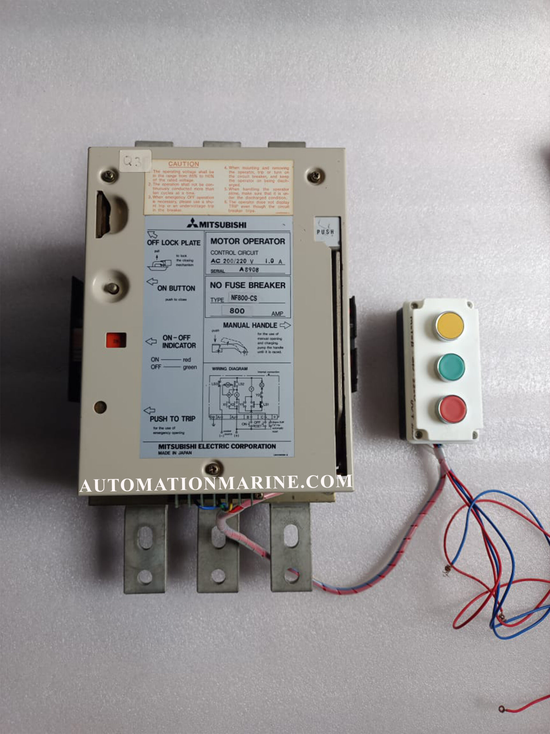 Mitsubishi NF800-SEW 800A Motorised MCCB 440V | Motor Mechanism Operated Molded Case Circuit Breaker MOULDED CASE CIRCUIT BREAKER (MCCB)
