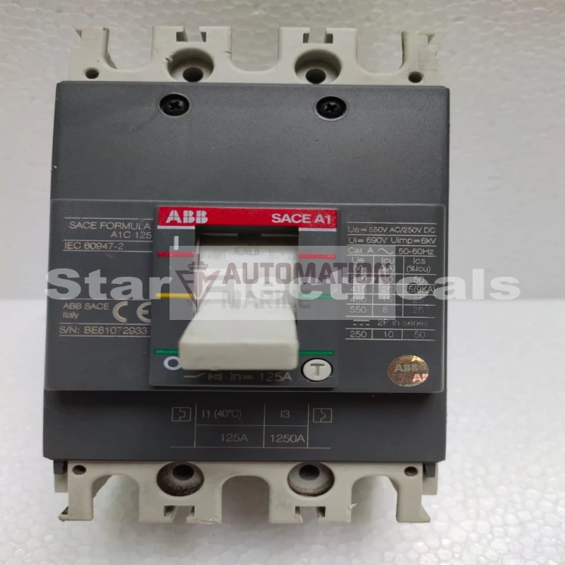 ABB SACE FORMULA A1C 125 3-Pole, 125A, 25kA MCCB MCCB
