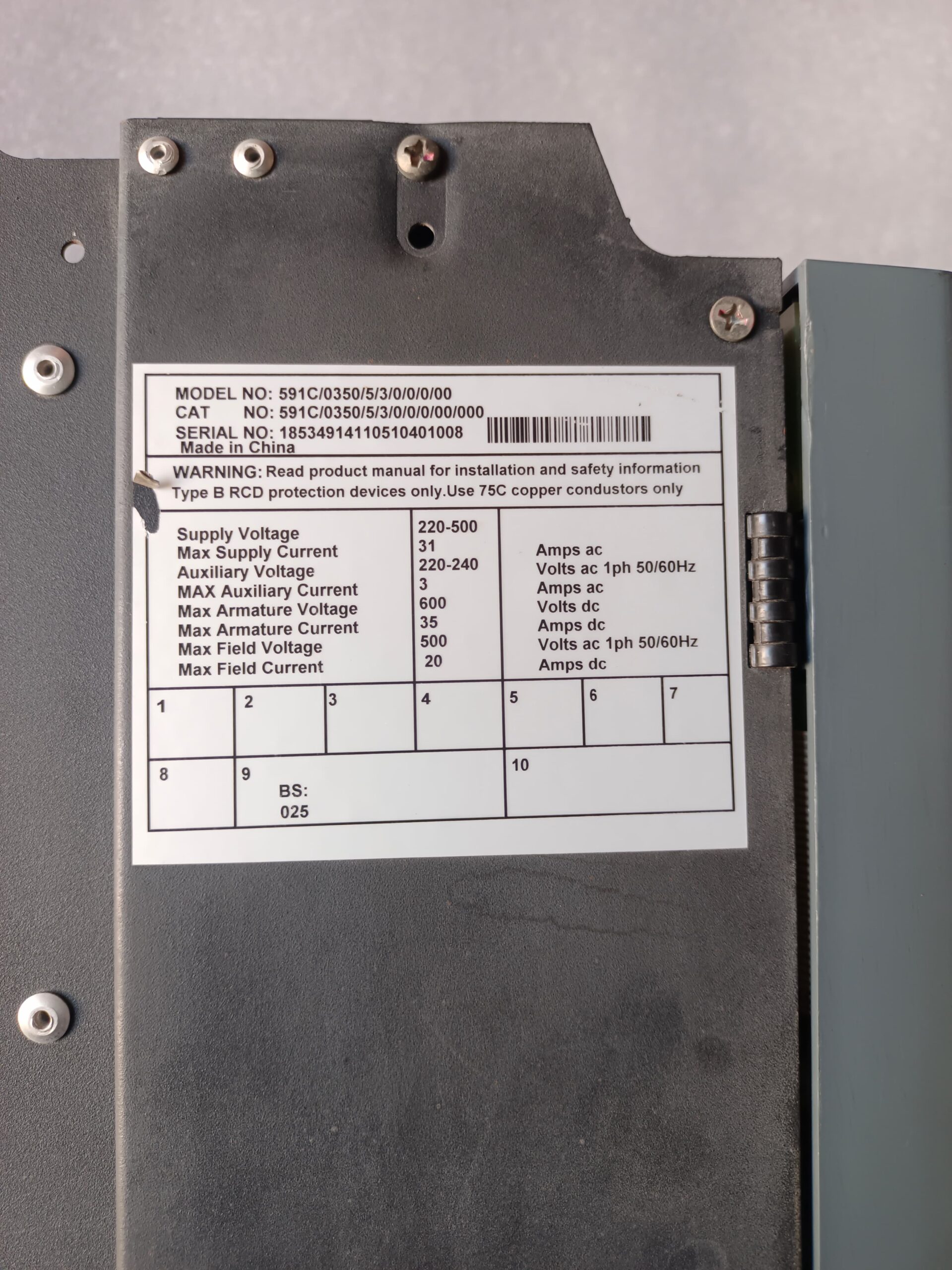 SSD Drives 590 Digital Series 591C/0350/5/3/0/0/0/00 DC Drive | Industrial Digital DC Motor Controller And Converter thumbnail 8