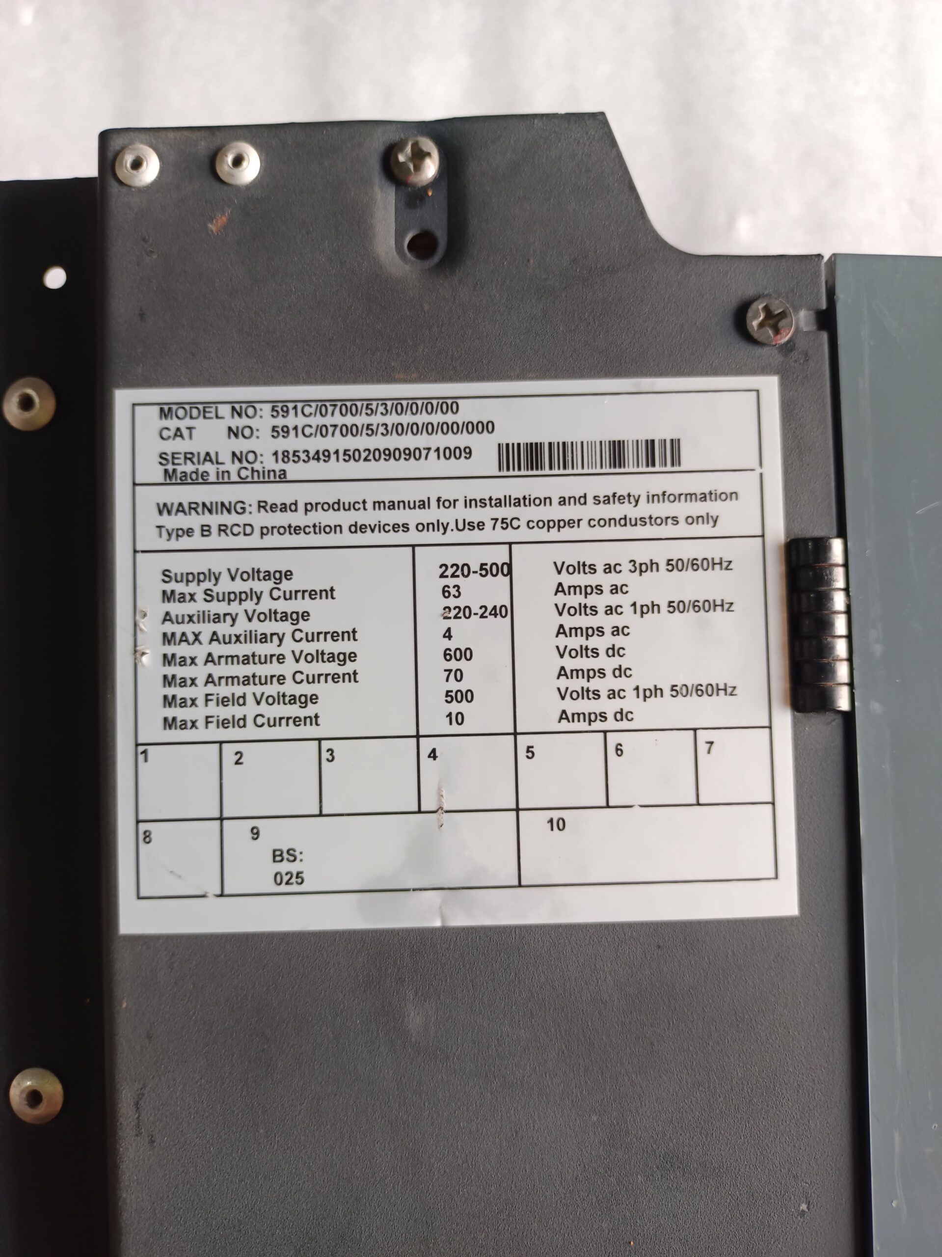 SSD Drives 590 Digital Series 591C/0700/5/3/0/0/0/00 DC Drive | Industrial DC Motor Speed Controller And Converter thumbnail 8