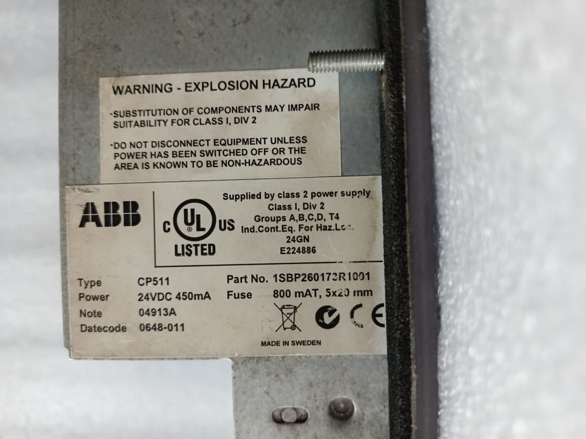 ABB CP511 HMI Operator Panel 1SBP260173R1001 04913A Industrial Control Interface thumbnail 9