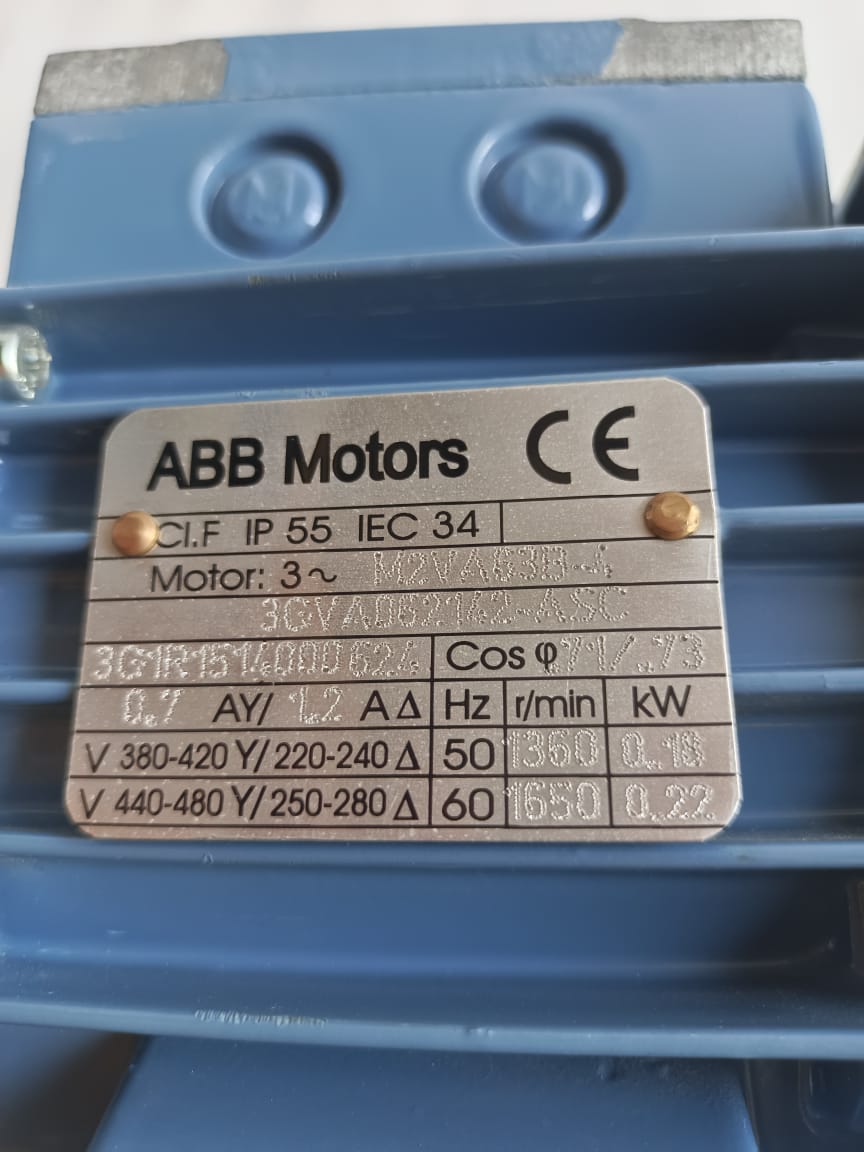 ABB M2VA63B-4 3GVA062142-ASC Electric Motor – 0.18kW Three-Phase IE2 Industrial Induction Motor thumbnail 5