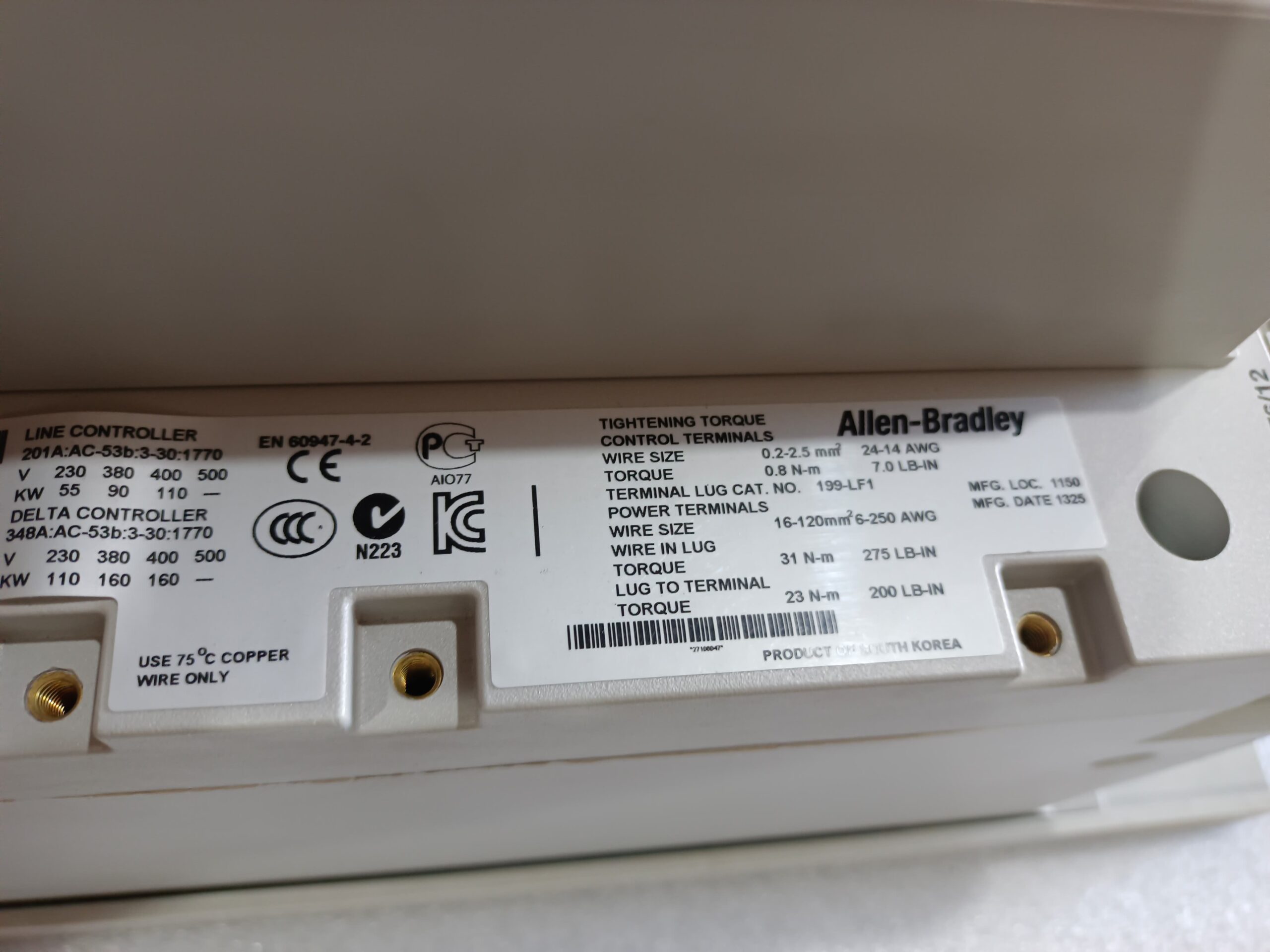 Allen-Bradley SMC-3 150-C201NBD 250HP Soft Starter | Intelligent Motor Soft Starter Controller thumbnail 6