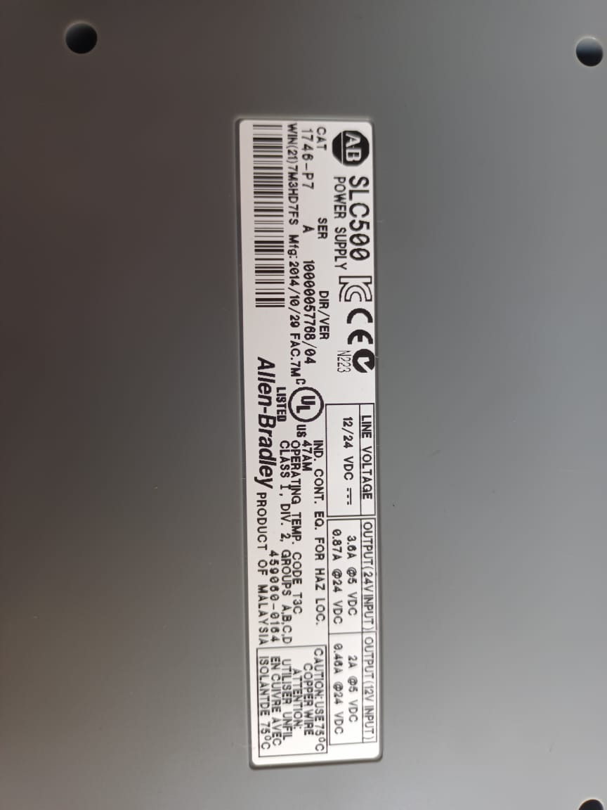 Allen-Bradley SLC 500 1746-P7 Power Supply Module | Chassis Power Supply for SLC 500 PLC Systems thumbnail 7
