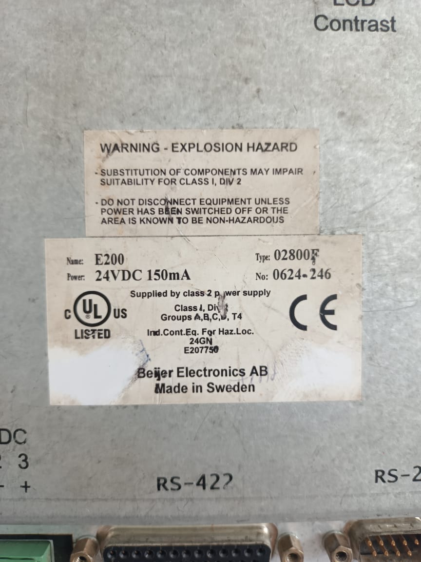 Beijer Electronics E200 02800F HMI Operator Panel | Industrial Touchscreen Interface thumbnail 5