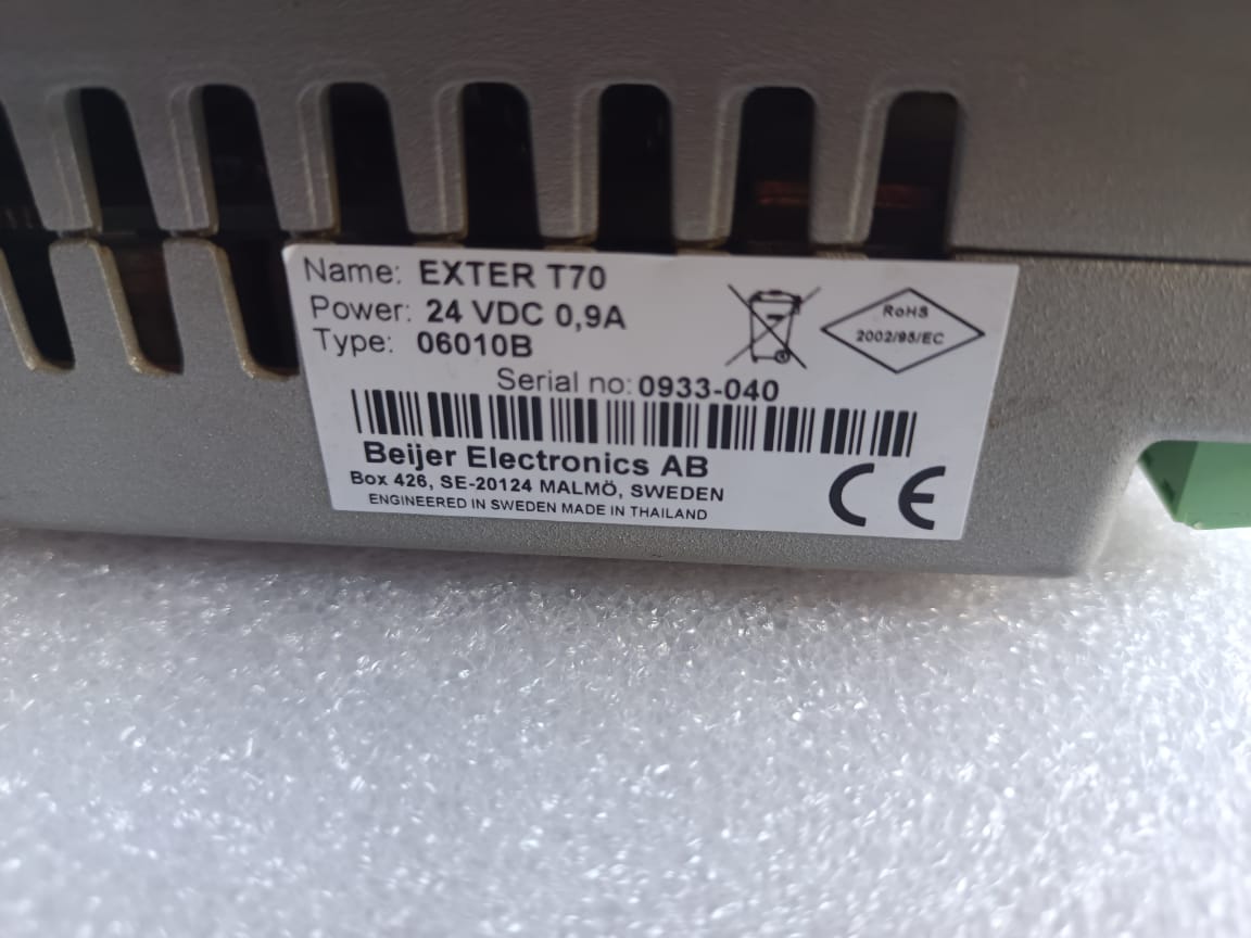 Beijer EXTER T70 06010B HMI | 7 Industrial Touchscreen Operator Panel thumbnail 5