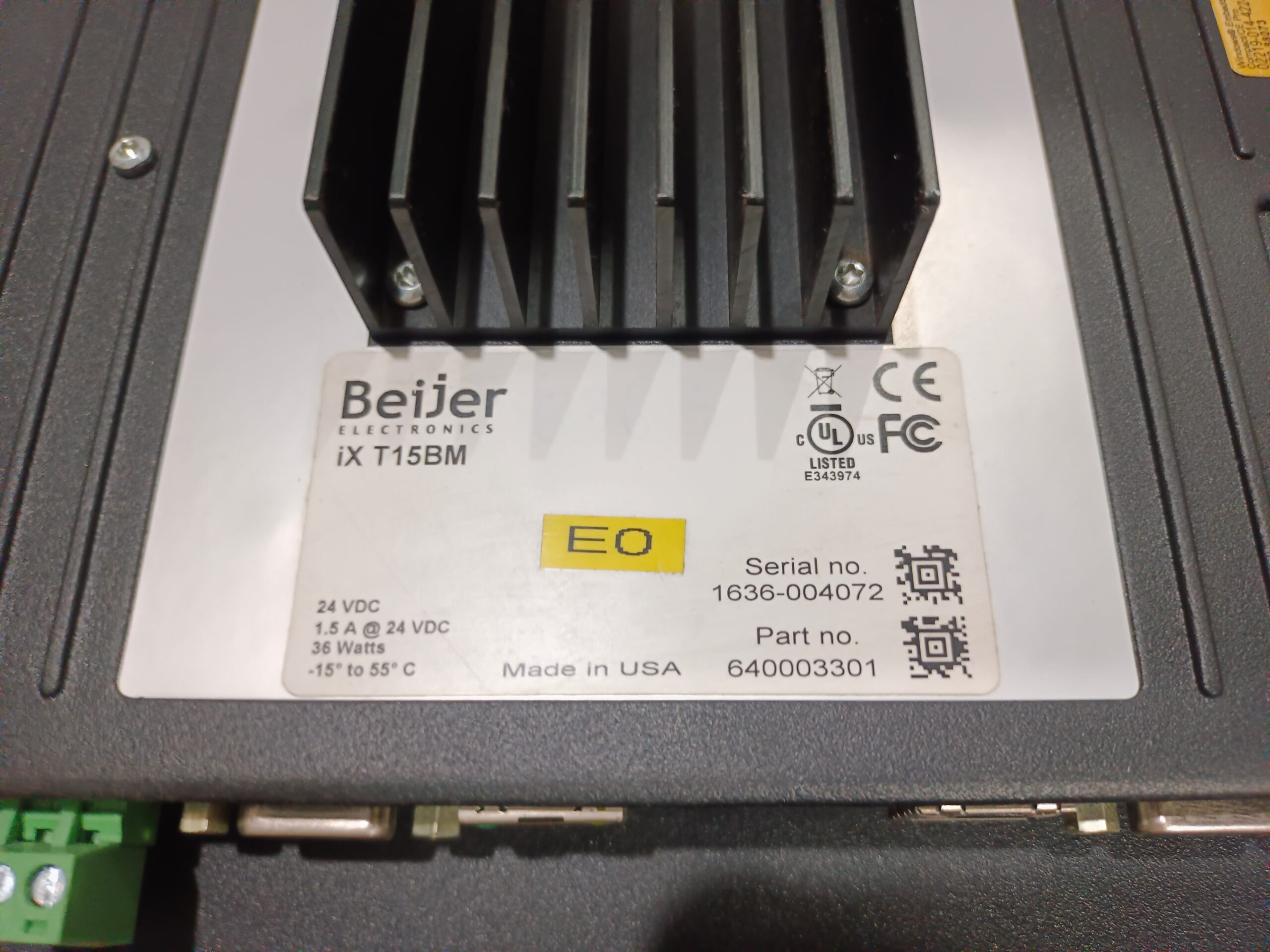 Beijer iX T15BM 640003301 15” HMI Touch Panel | Industrial Operator Interface Display thumbnail 5