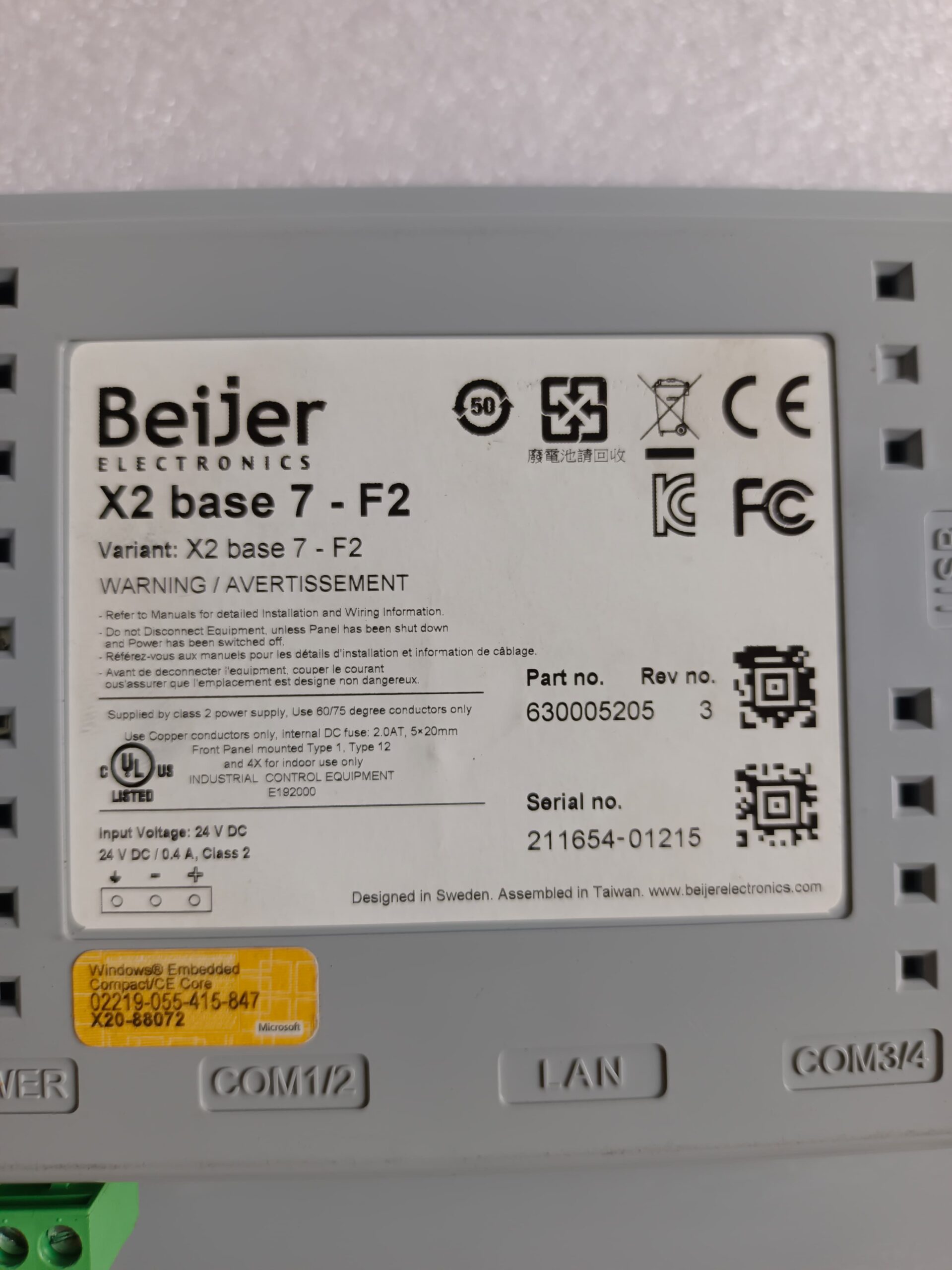 Beijer X2 Base 7-F2 630005205 Industrial HMI Touch Panel for Automation Systems thumbnail 4