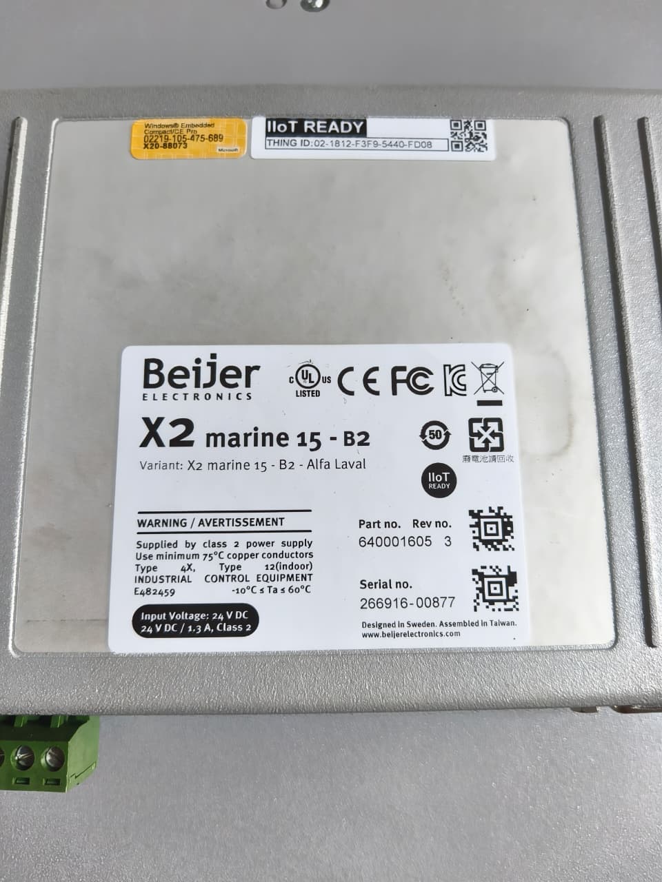 Beijer X2 Marine 15-B2 HMI Touch Panel | Marine-Certified 15 Industrial Display thumbnail 4