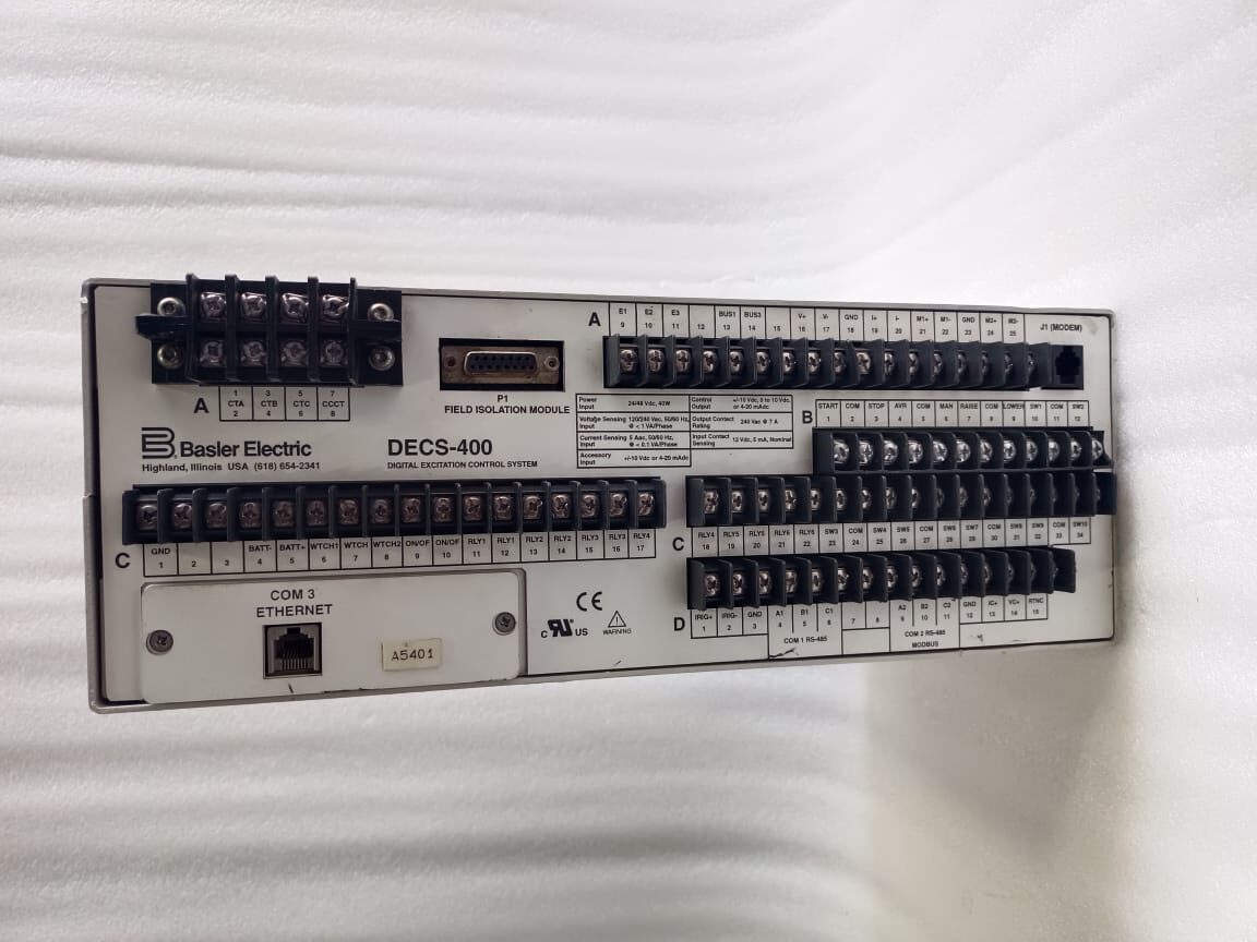 BASLER DECS-400 1L5U Digital Excitation Control System | Automatic Voltage Regulator (AVR) And Generator Excitation Controller thumbnail 7