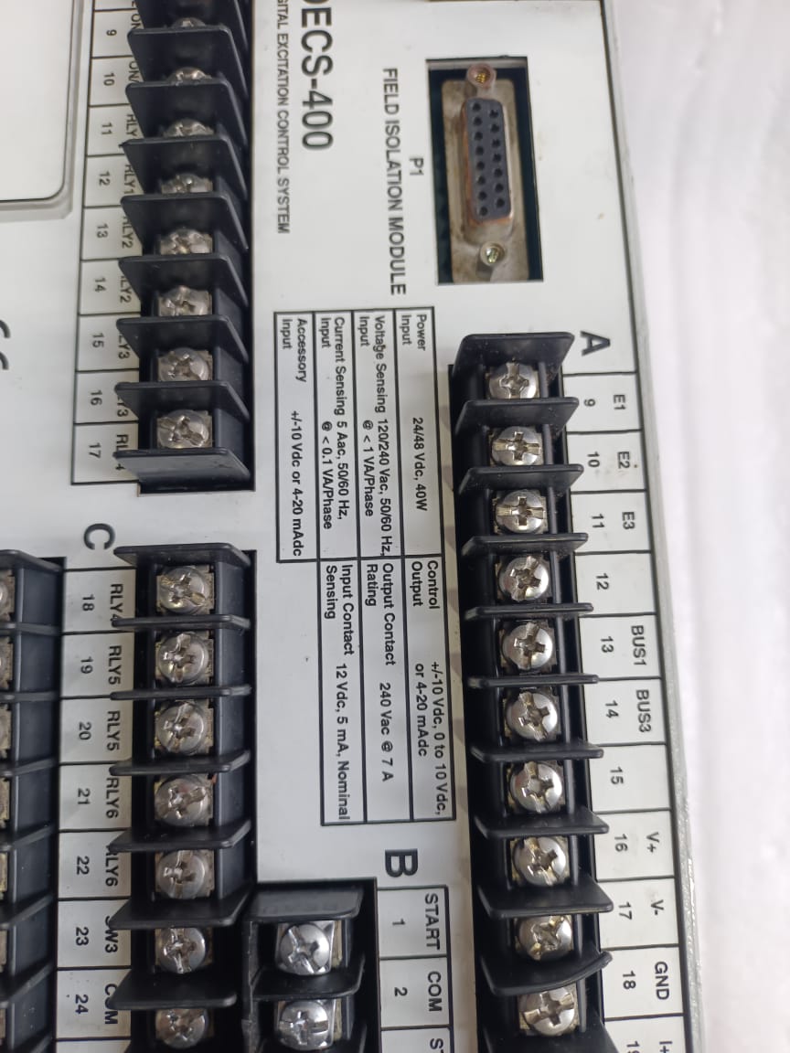 BASLER DECS-400 1L5U Digital Excitation Control System | Automatic Voltage Regulator (AVR) And Generator Excitation Controller thumbnail 8