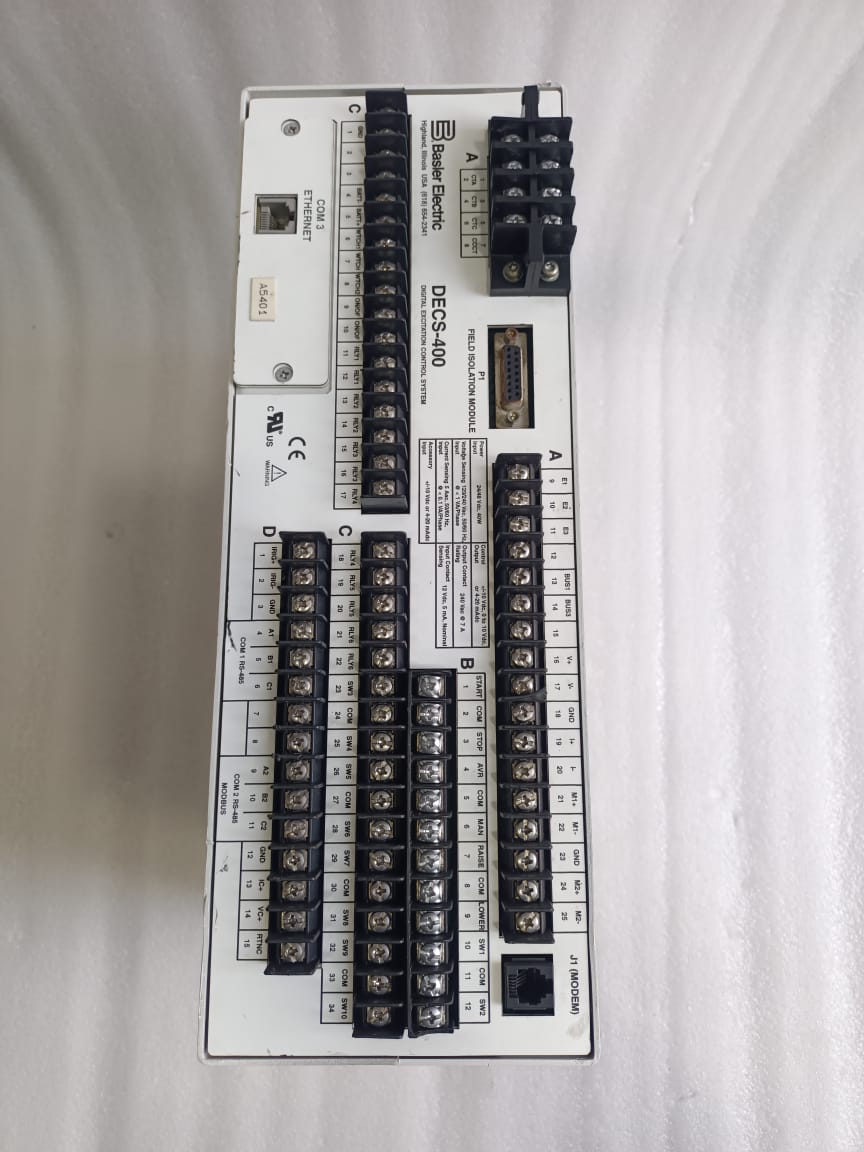 BASLER DECS-400 1L5U Digital Excitation Control System | Automatic Voltage Regulator (AVR) And Generator Excitation Controller thumbnail 9