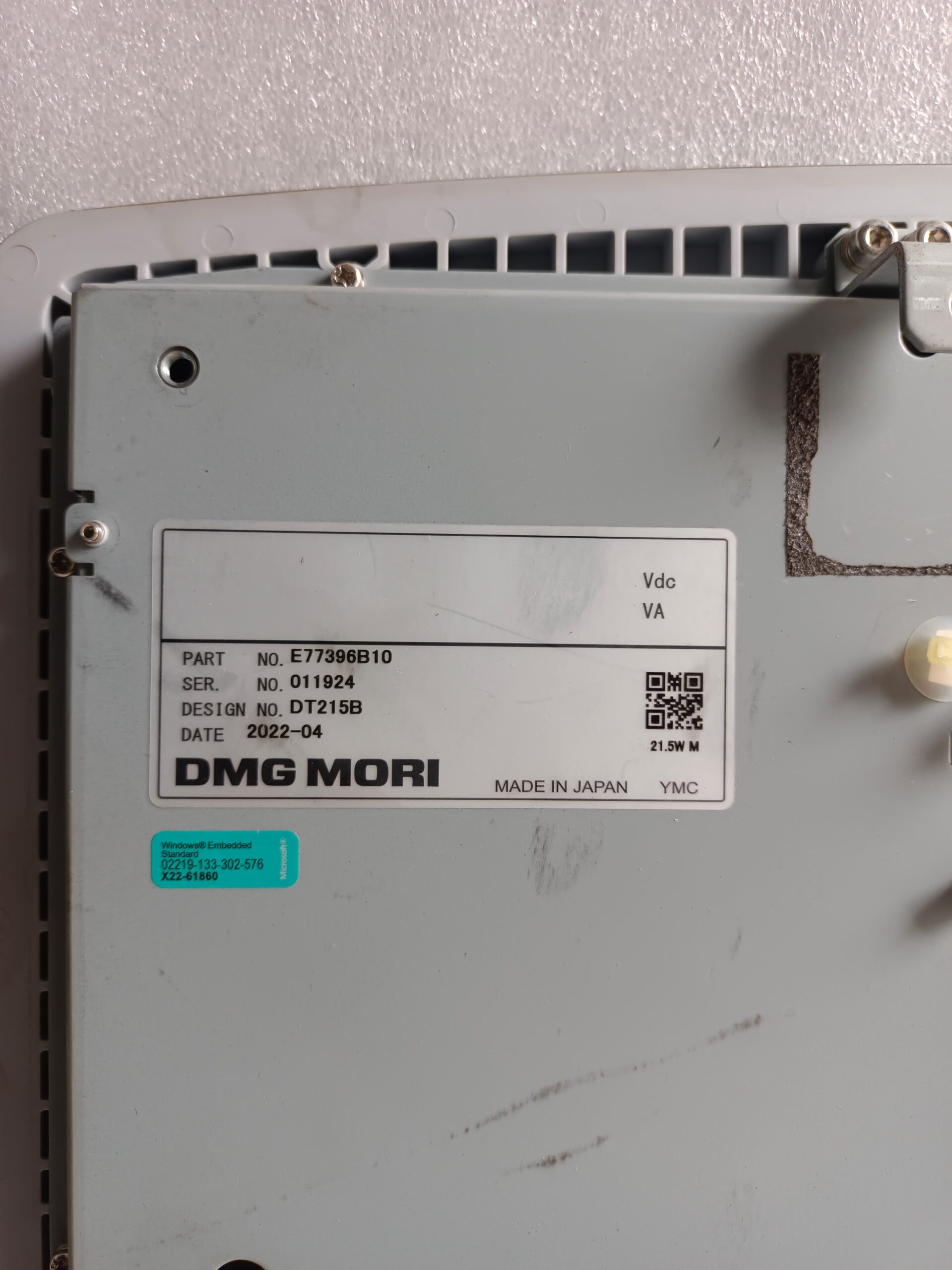 DMG MORI E77396B10 ERGOLINE Display Panel | CNC Operator HMI Monitor Replacement Unit thumbnail 5