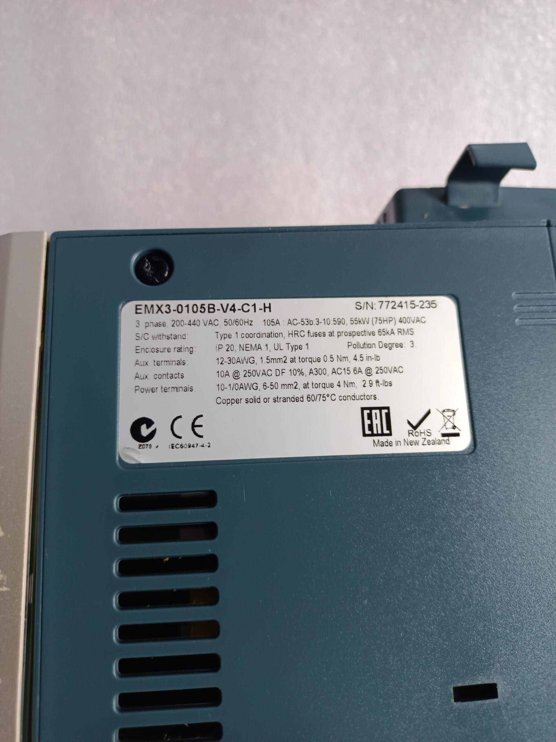 L AND T EMX3-0105B-V4-C1-H 75HP Soft Starter | Industrial Motor Soft Starter | Advanced Motor Starting Controller thumbnail 6