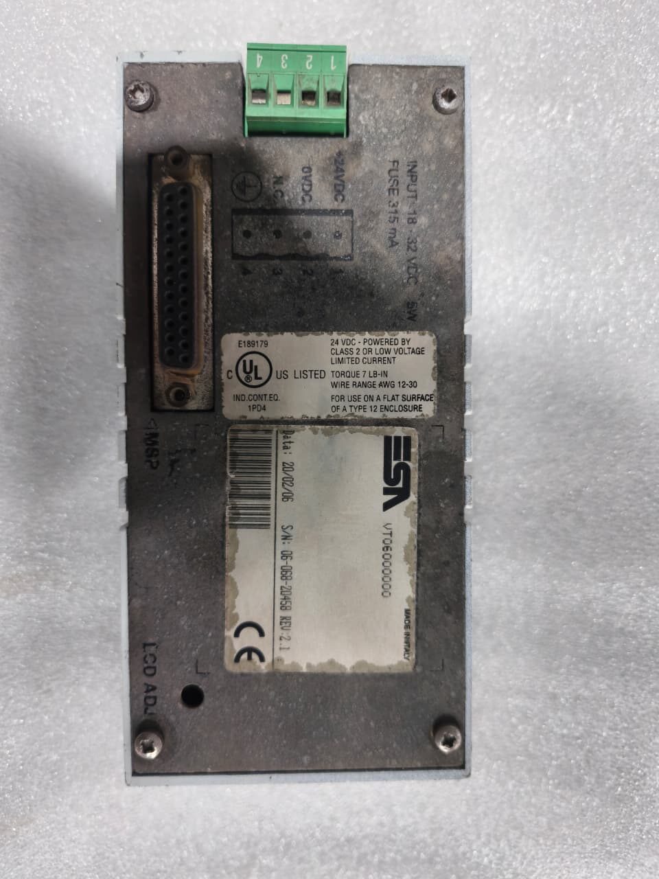 ESA VT60 VT06000000 Industrial HMI Operator Touch Panel for Automation Systems thumbnail 8