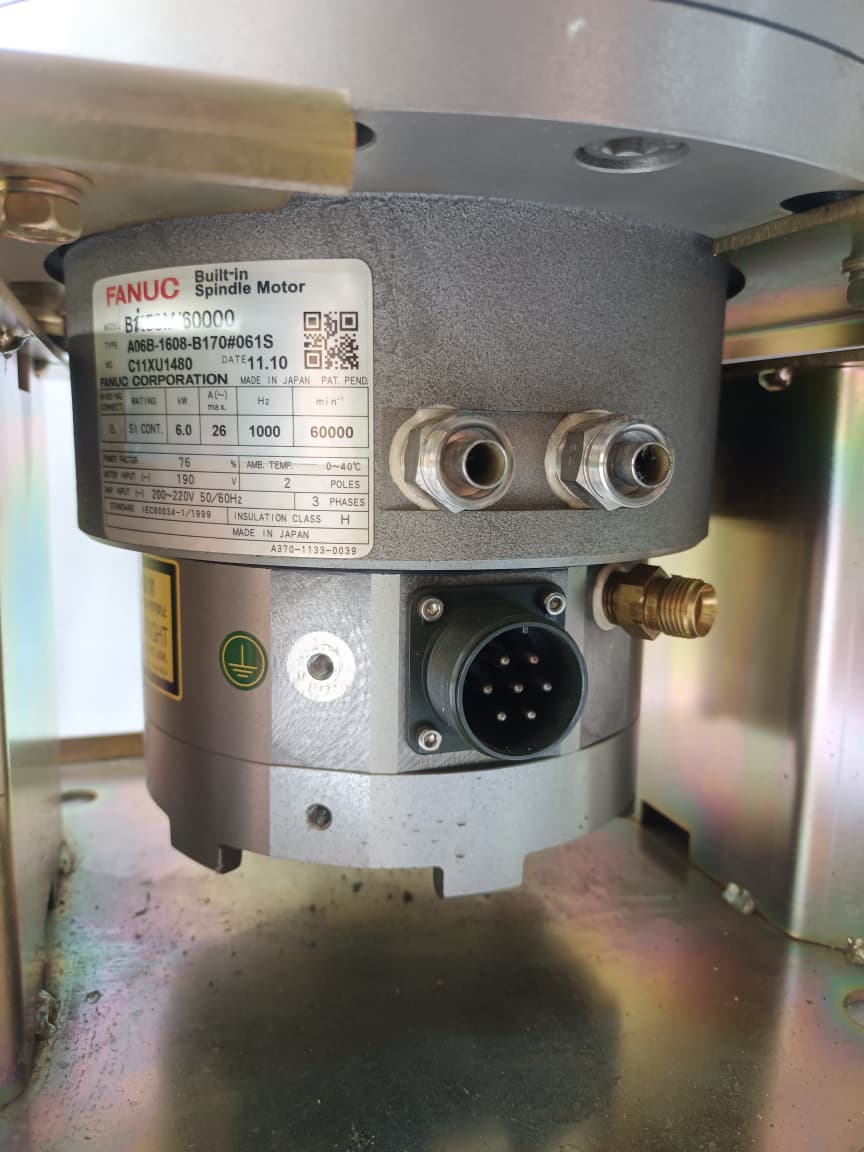FANUC BiI50M/60000 Built-In Spindle Motor with Turbo Blower A06B-1608-B170#061S And A04B-0800-C025 – High-Speed CNC Spindle Motor thumbnail 4
