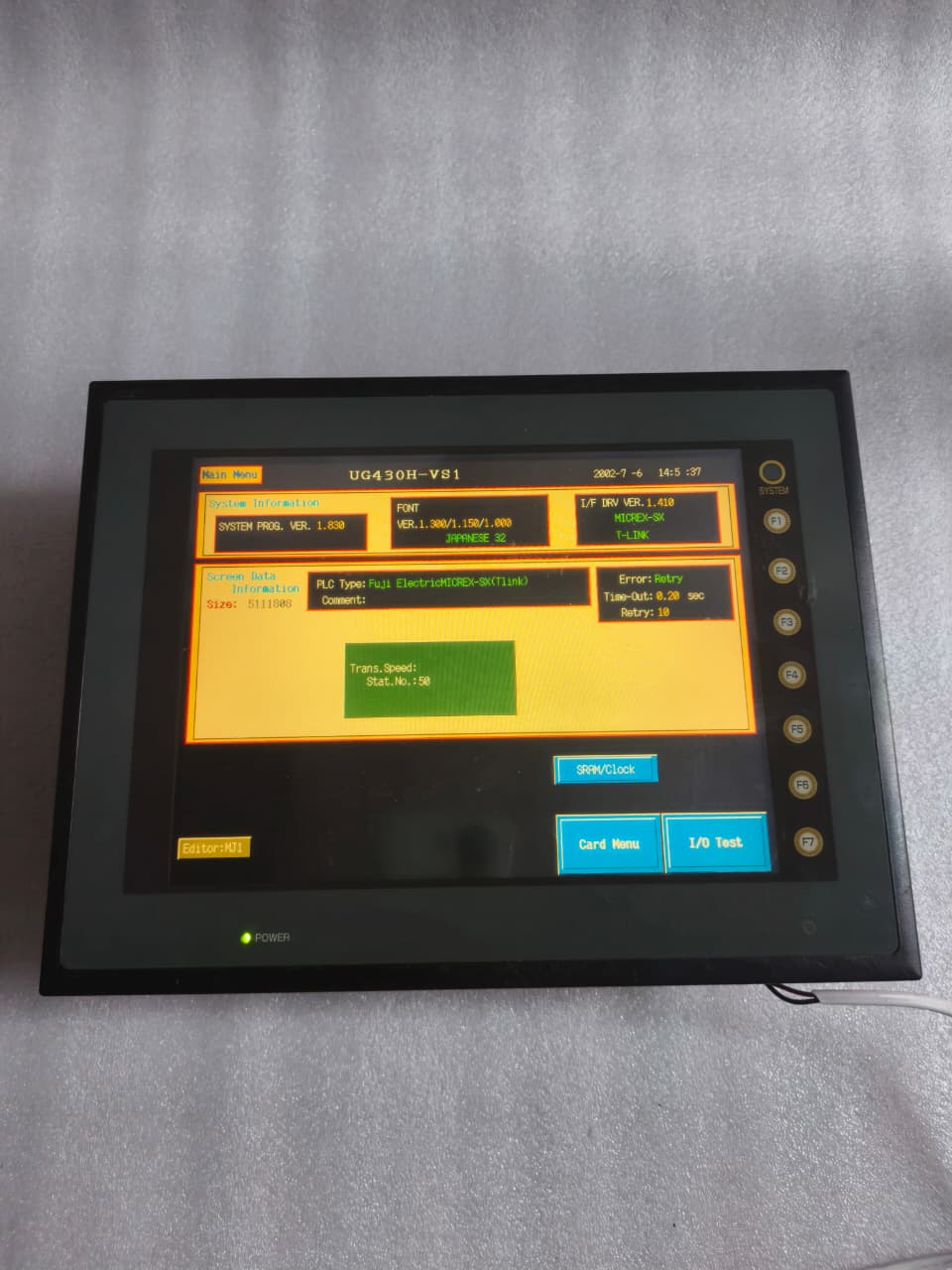 Fuji Electric POD UG430-VS1 HMI Touch Panel | 5.7 Industrial Operator Interface Display thumbnail 4