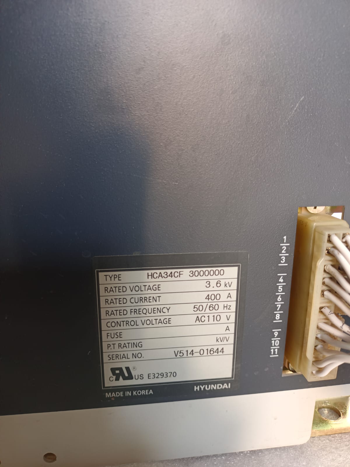 Hyundai HCA34CF Vacuum Contactor – 400A Medium Voltage Industrial Vacuum Contactor thumbnail 4
