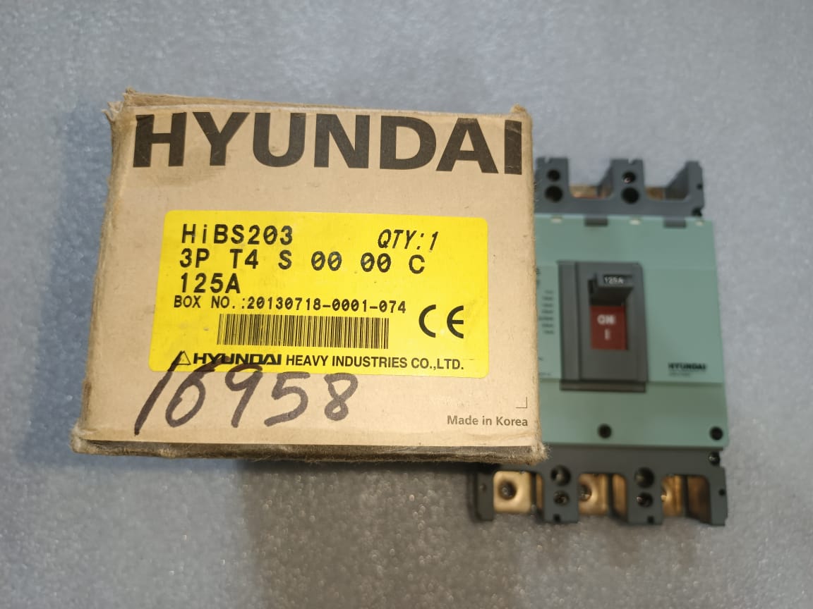 Hyundai HIBS203 MCCB 3P 125A – 3 Pole 125 Amp Molded Case Circuit Breaker for Industrial Protection thumbnail 2