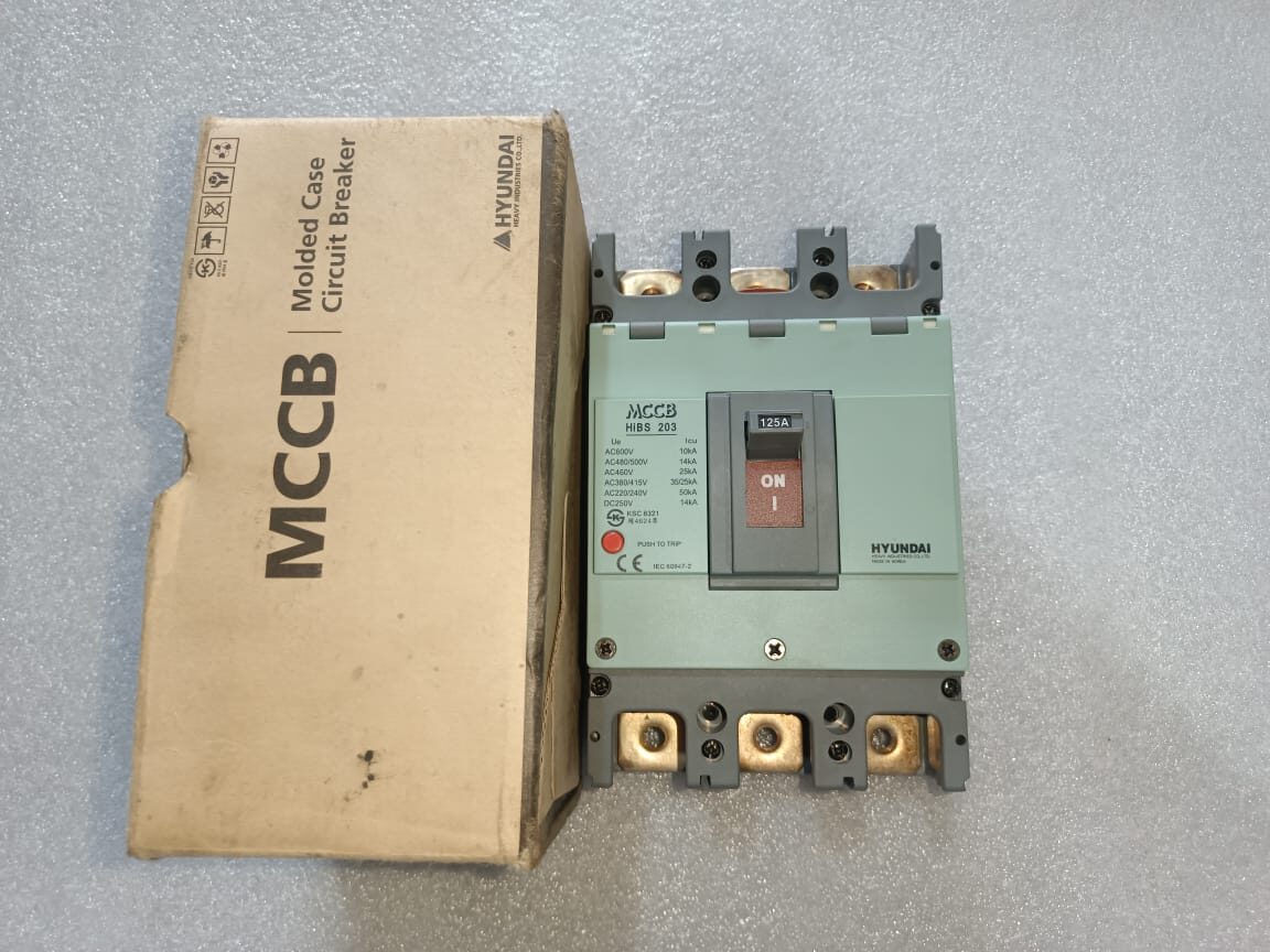 Hyundai HIBS203 MCCB 3P 125A – 3 Pole 125 Amp Molded Case Circuit Breaker for Industrial Protection thumbnail 5