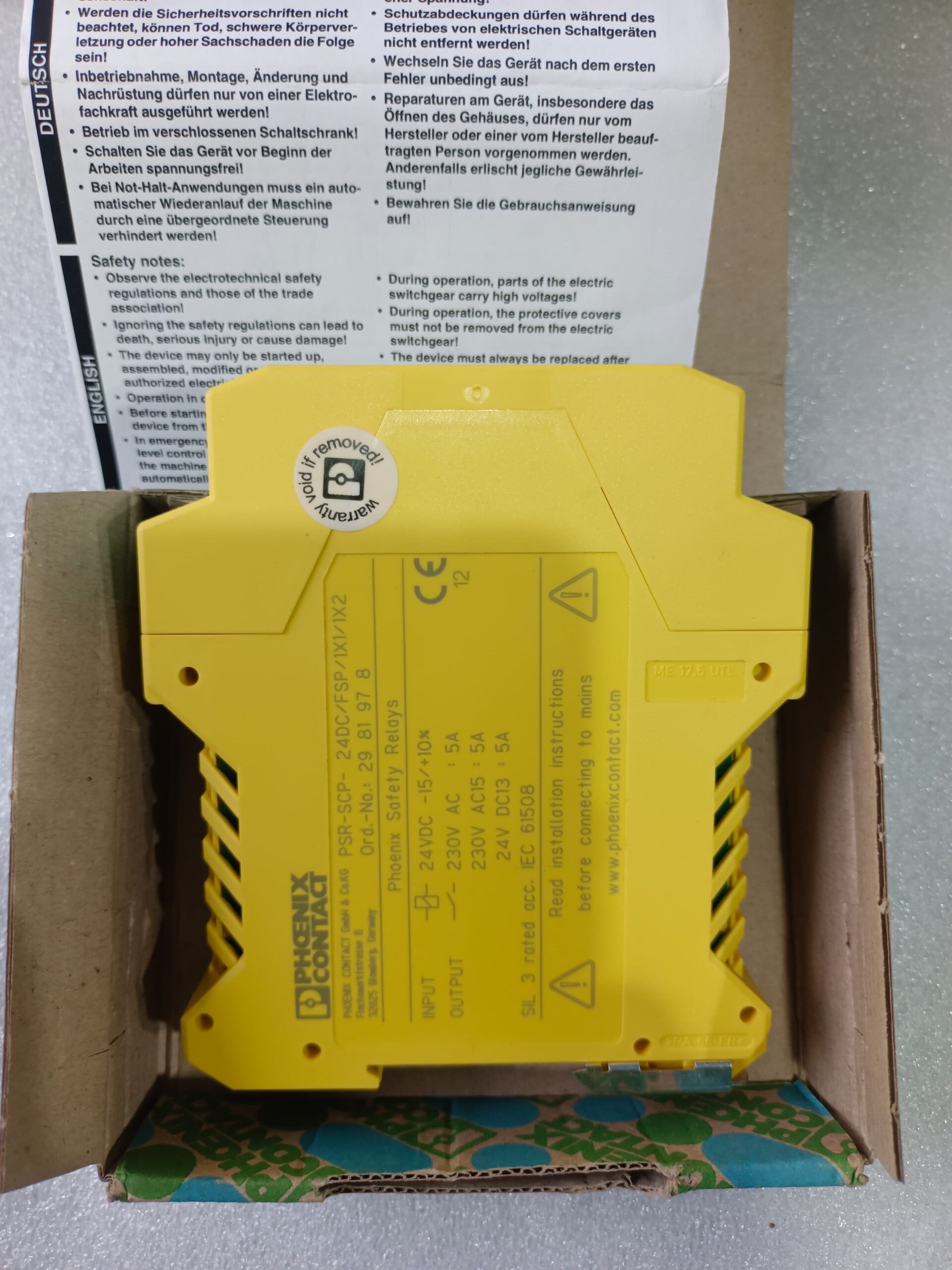 Phoenix Contact PSR-SCP-24DC/FSP/1X1/1X2 (2981978) Safety Relay Module | 24V DC Industrial Safety Monitoring Relay thumbnail 11