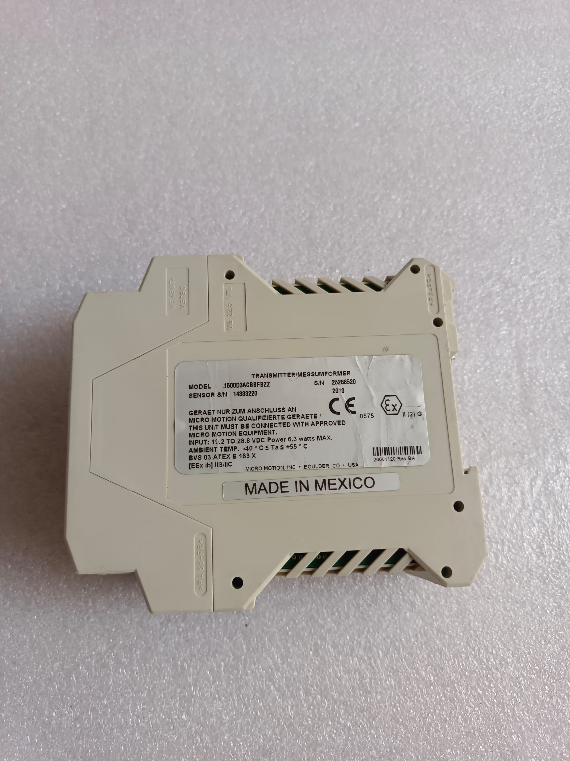 Micro Motion MMI-20012294 1500D3ACBBFBZZ Transmitter / Messumformer – High-Performance Coriolis Flow Meter Transmitter thumbnail 5