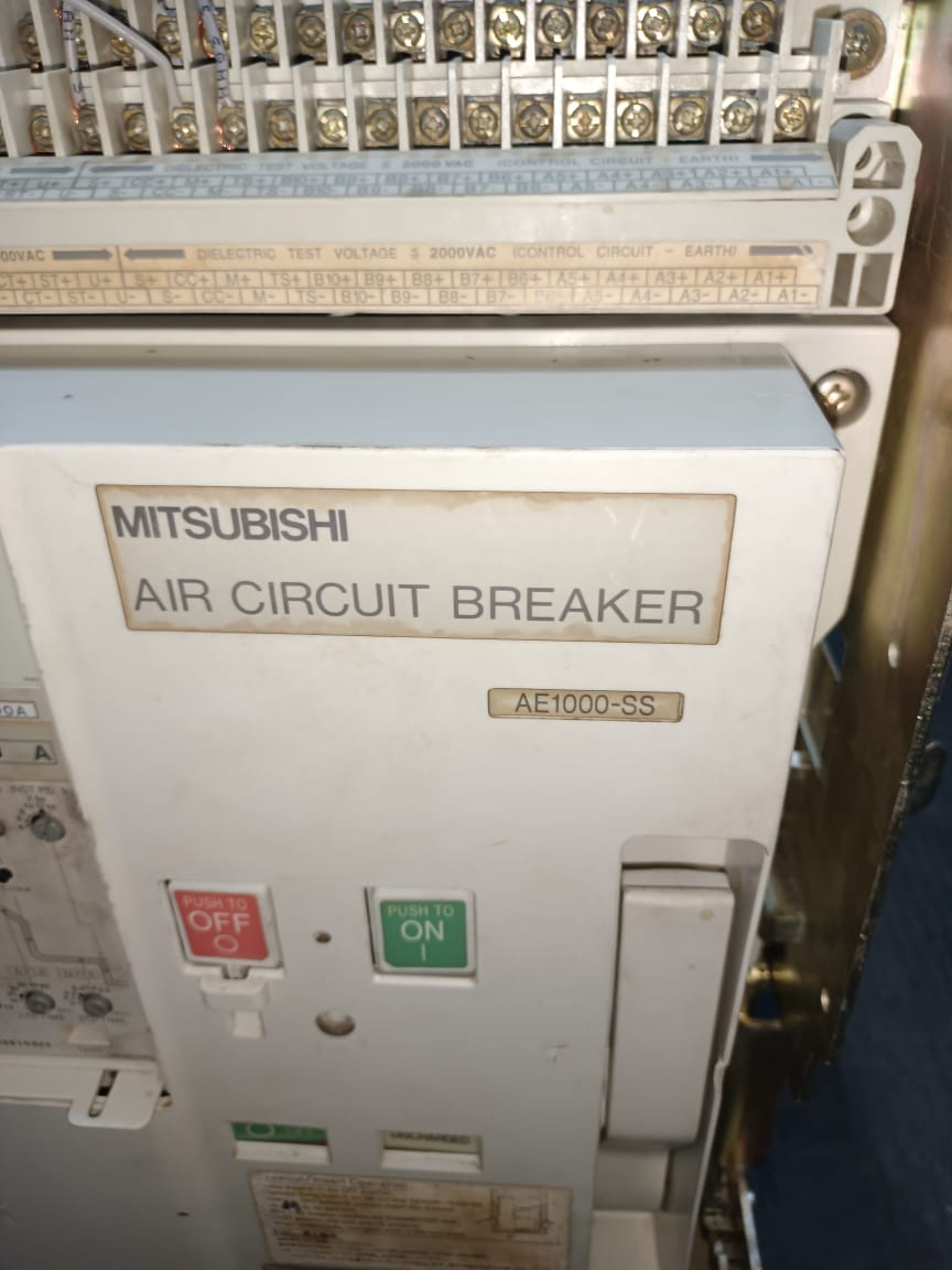 Mitsubishi AE1000-SS Air Circuit Breaker 1000A 3 Pole Heavy Duty Industrial ACB | AE Series Power Distribution Breaker thumbnail 2