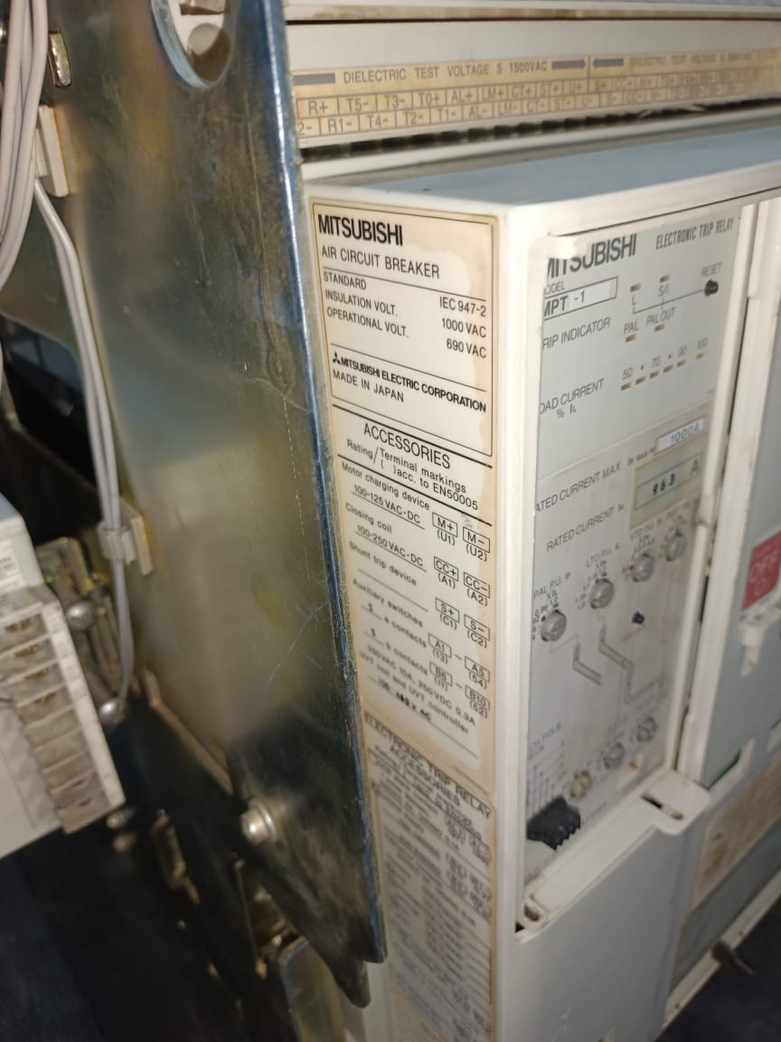 Mitsubishi AE1000-SS Air Circuit Breaker 1000A 3 Pole Heavy Duty Industrial ACB | AE Series Power Distribution Breaker thumbnail 7
