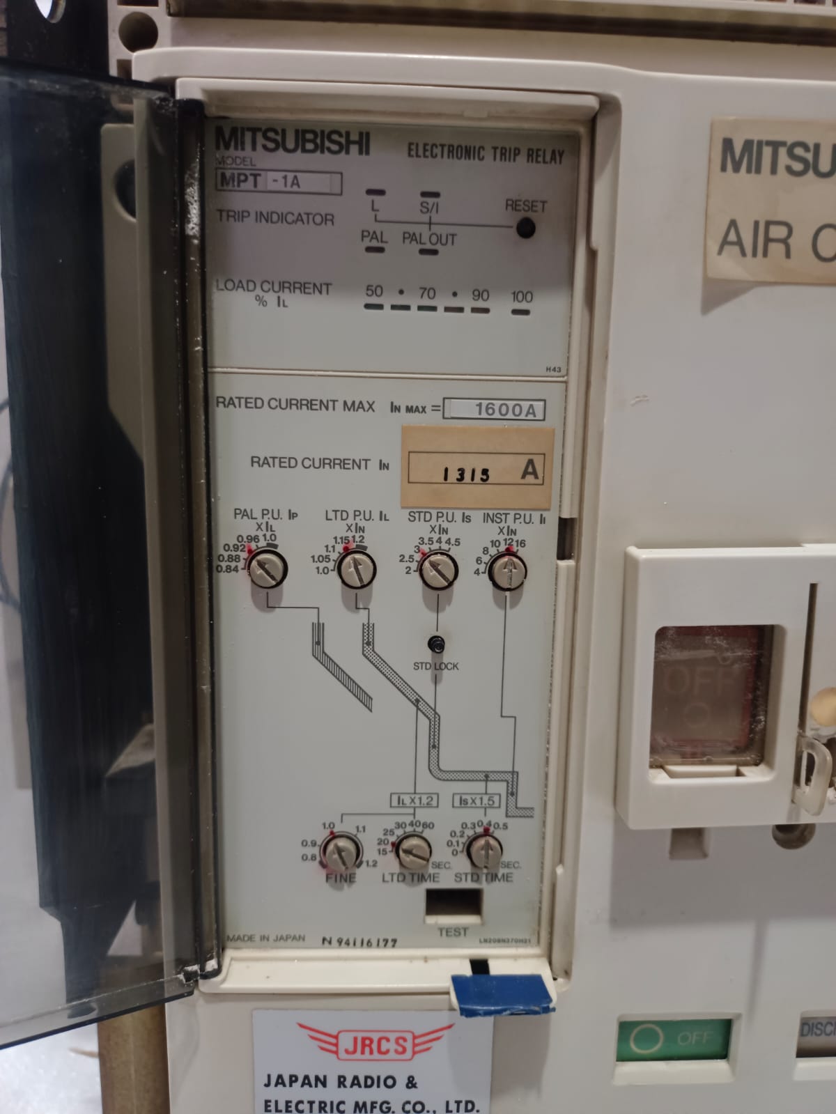 Mitsubishi AE1600-SS Air Circuit Breaker 1600A Heavy Duty ACB for Industrial Power Distribution System thumbnail 4