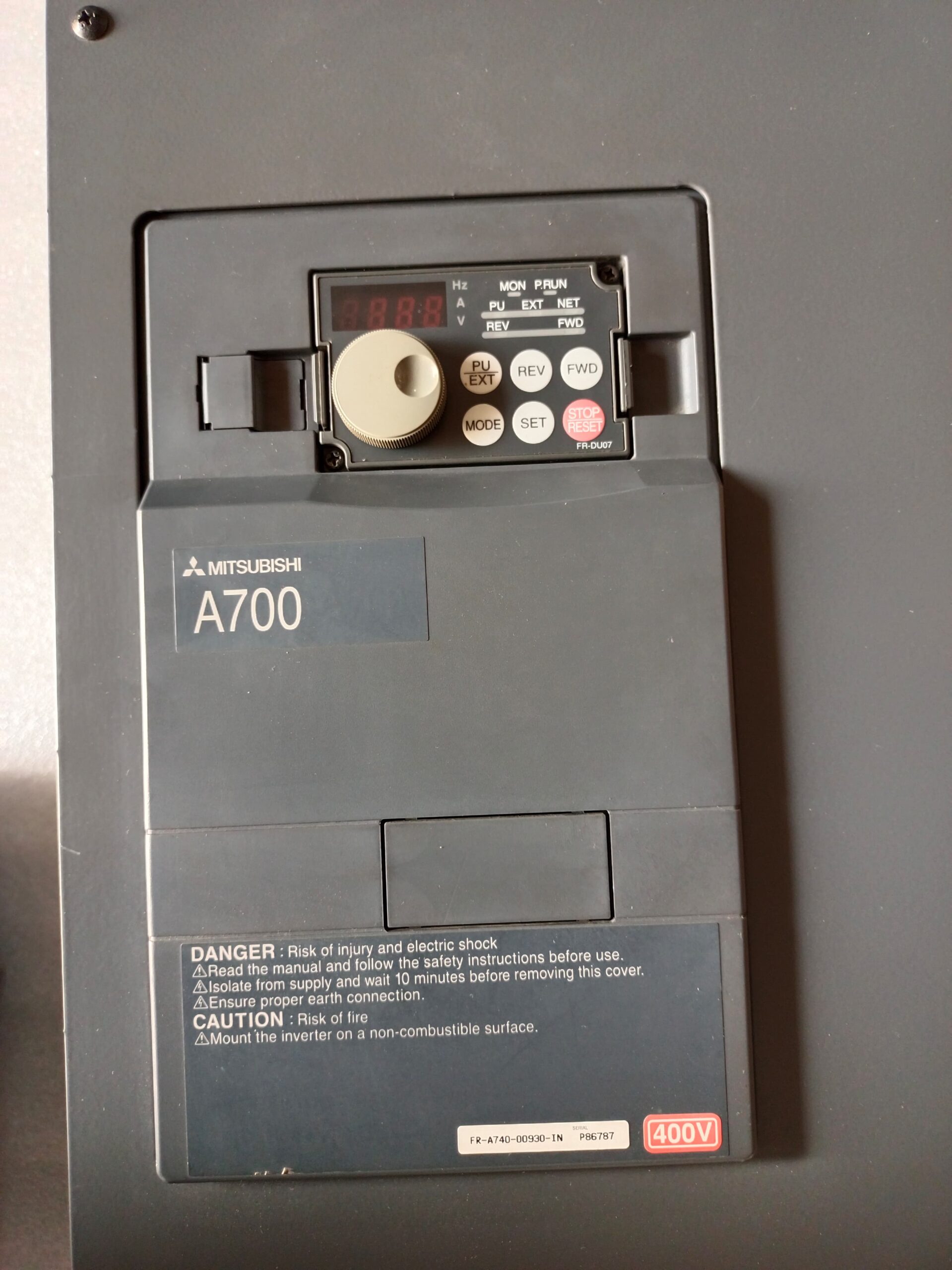 MITSUBISHI A700 FR-A740-00930-IN 50HP AC Drive – High Performance Variable Frequency Drive (VFD) for Industrial Motor Control thumbnail 5