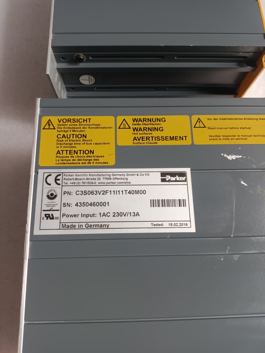 Parker C3S063V2F11I11T40M00 Servo Drive | High-Performance Industrial Motion Control Drive thumbnail 6