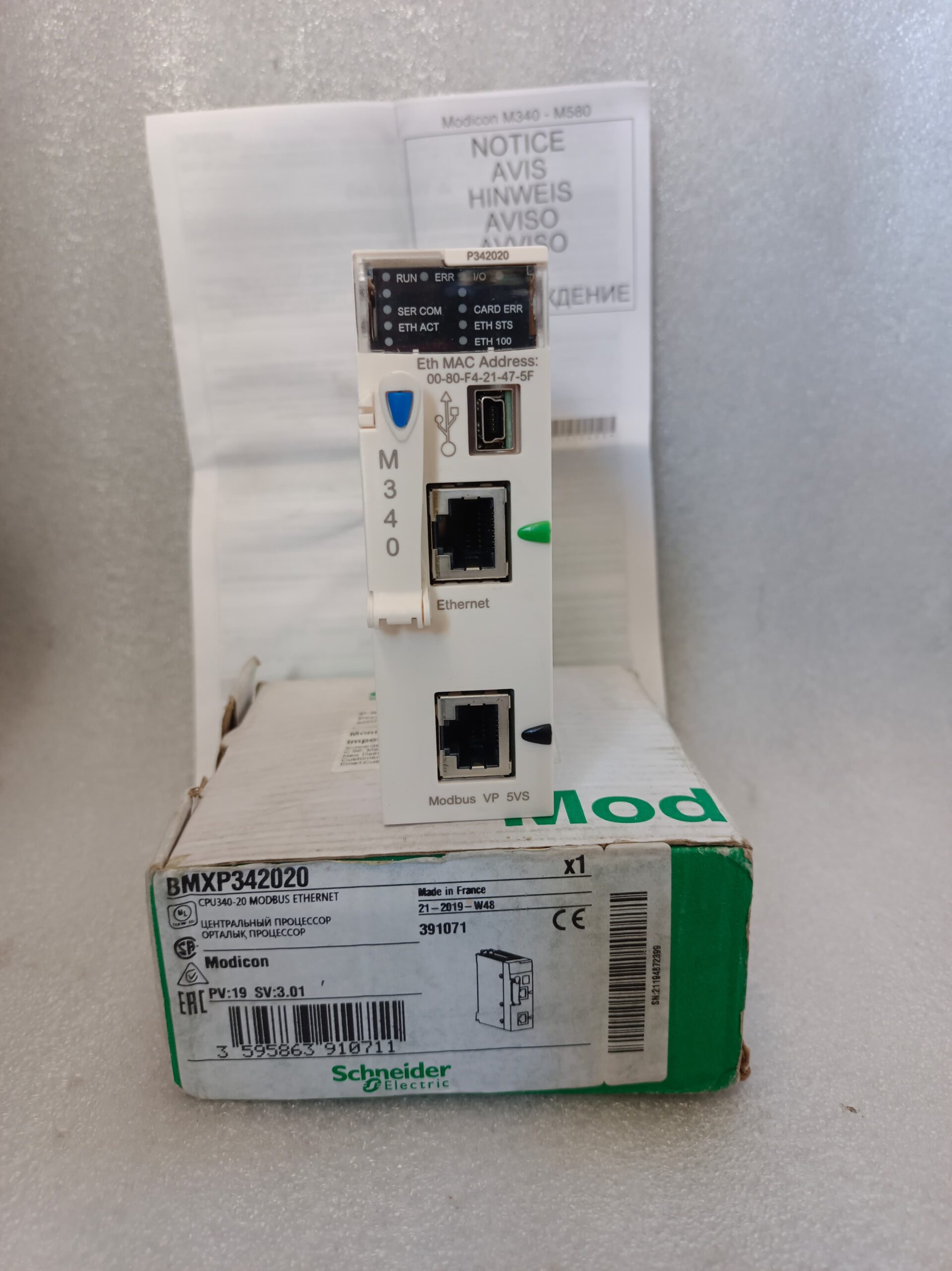 Schneider Electric BMXP342020 CPU340-20 Modicon M340 PLC Processor | Modbus And Ethernet Industrial Automation Controller thumbnail 7