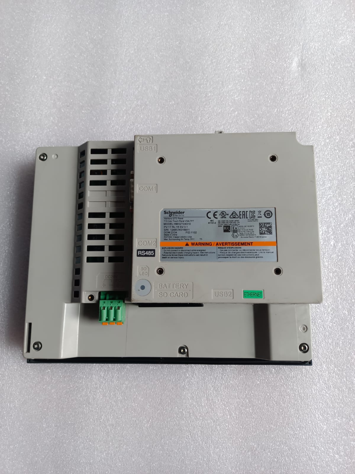 Schneider Electric HMIGTO4310 Magelis GTO Advanced HMI Touch Panel – 5.7” TFT Display, Industrial Automation Interface thumbnail 5