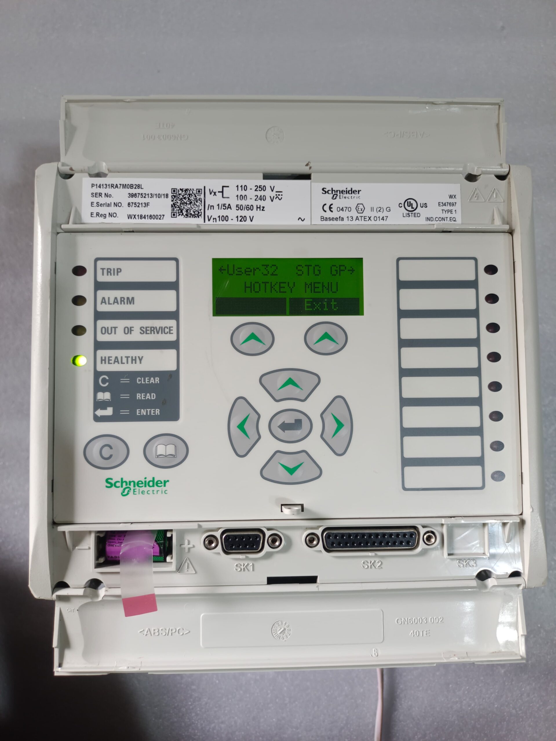 Schneider MiCOM P141 P14131RA7M0B28L Protection Relay – Advanced Feeder And Overcurrent Protection Relay thumbnail 12