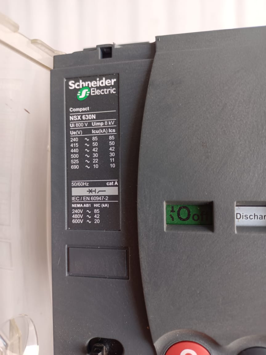 Schneider Electric Compact NSX630N Motorized MCCB 630A Molded Case Circuit Breaker for Industrial Power Distribution thumbnail 4