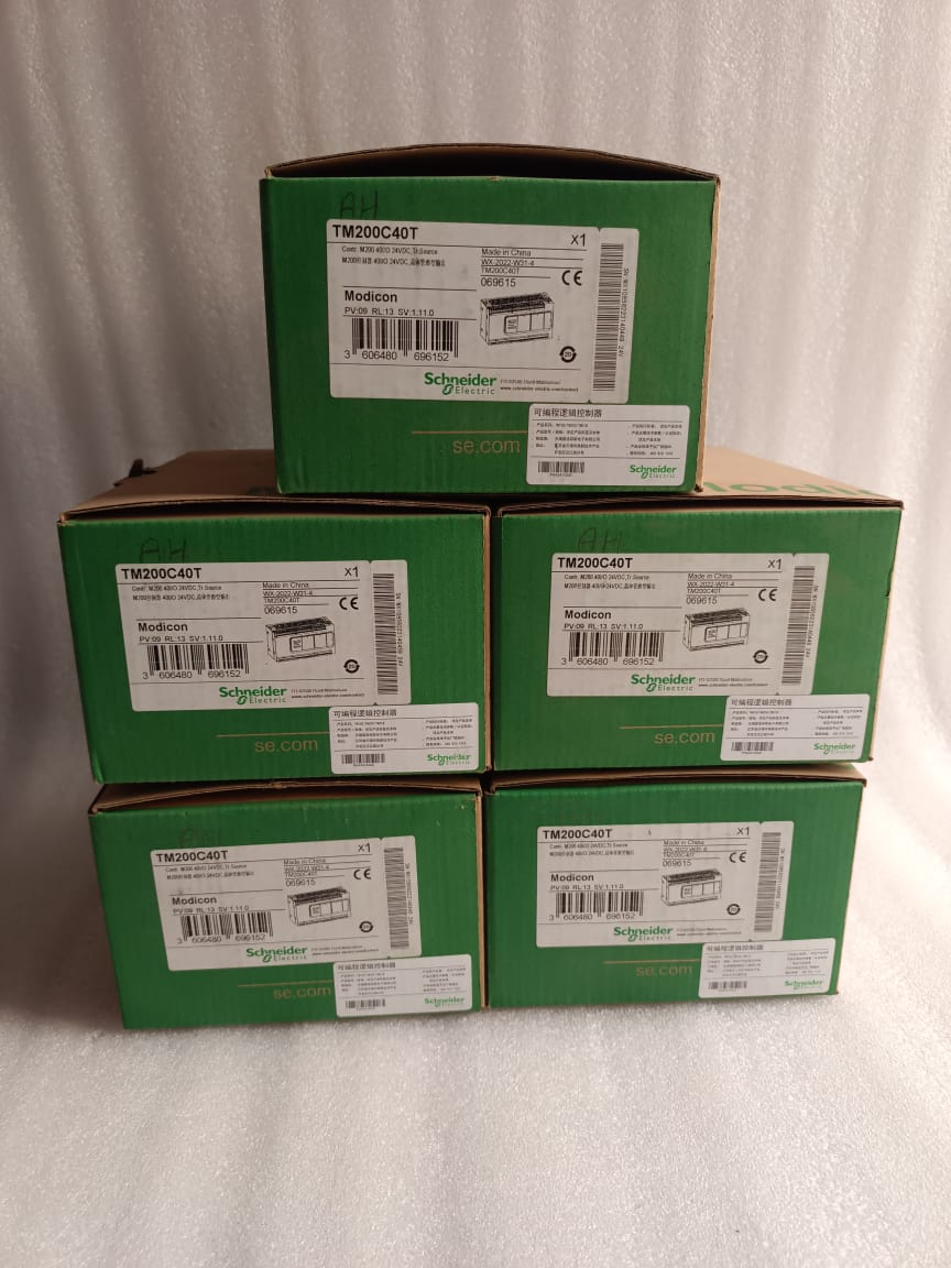 Schneider Electric TM200C40T Modicon M200 PLC Controller 40 I/O 24VDC Transistor Source Output thumbnail 2
