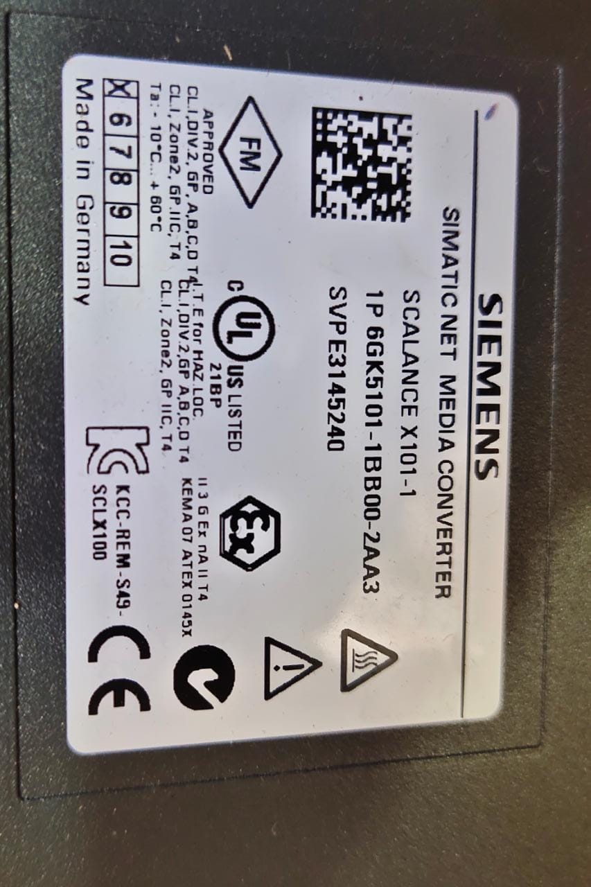 Siemens SCALANCE X101-1 6GK5101-1BB00-2AA3 SIMATIC NET Media Converter | Industrial Ethernet Fiber Optic Converter thumbnail 12