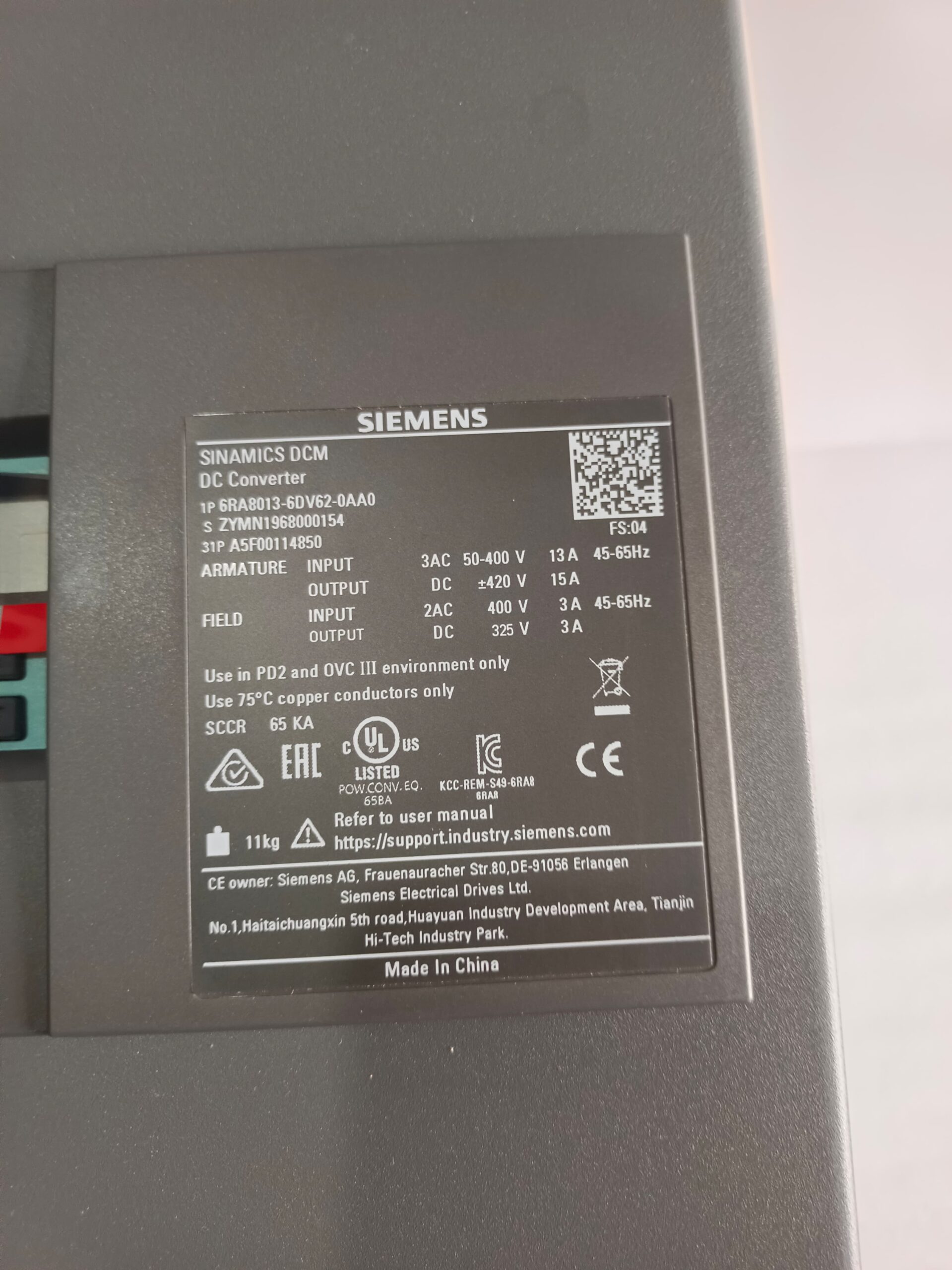 Siemens SINAMICS DCM 6RA8013-6DV62-0AA0 DC Converter Drive | Industrial DC Drive Converter for Motor Control Applications thumbnail 13