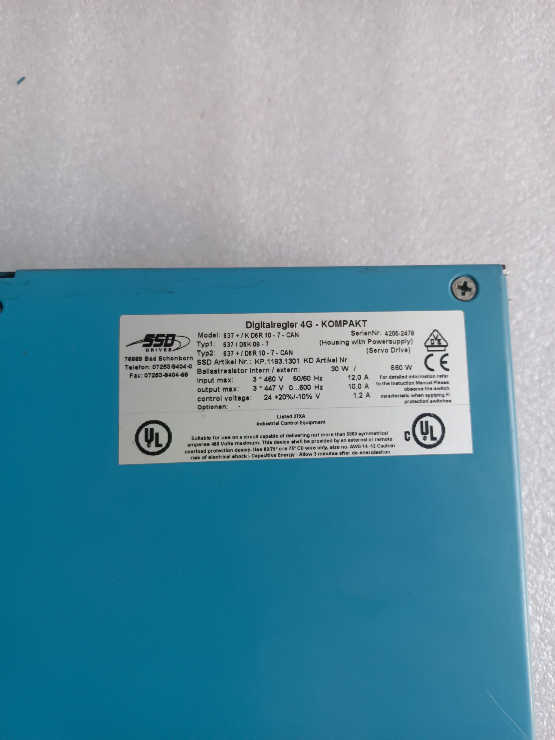 SSD Drives 637+/KD6R10-7-CAN, 637/D6K08-7 And 637+/D6R10-7-CAN DC Drive System – Industrial DC Motor Controller with CAN Communication thumbnail 4