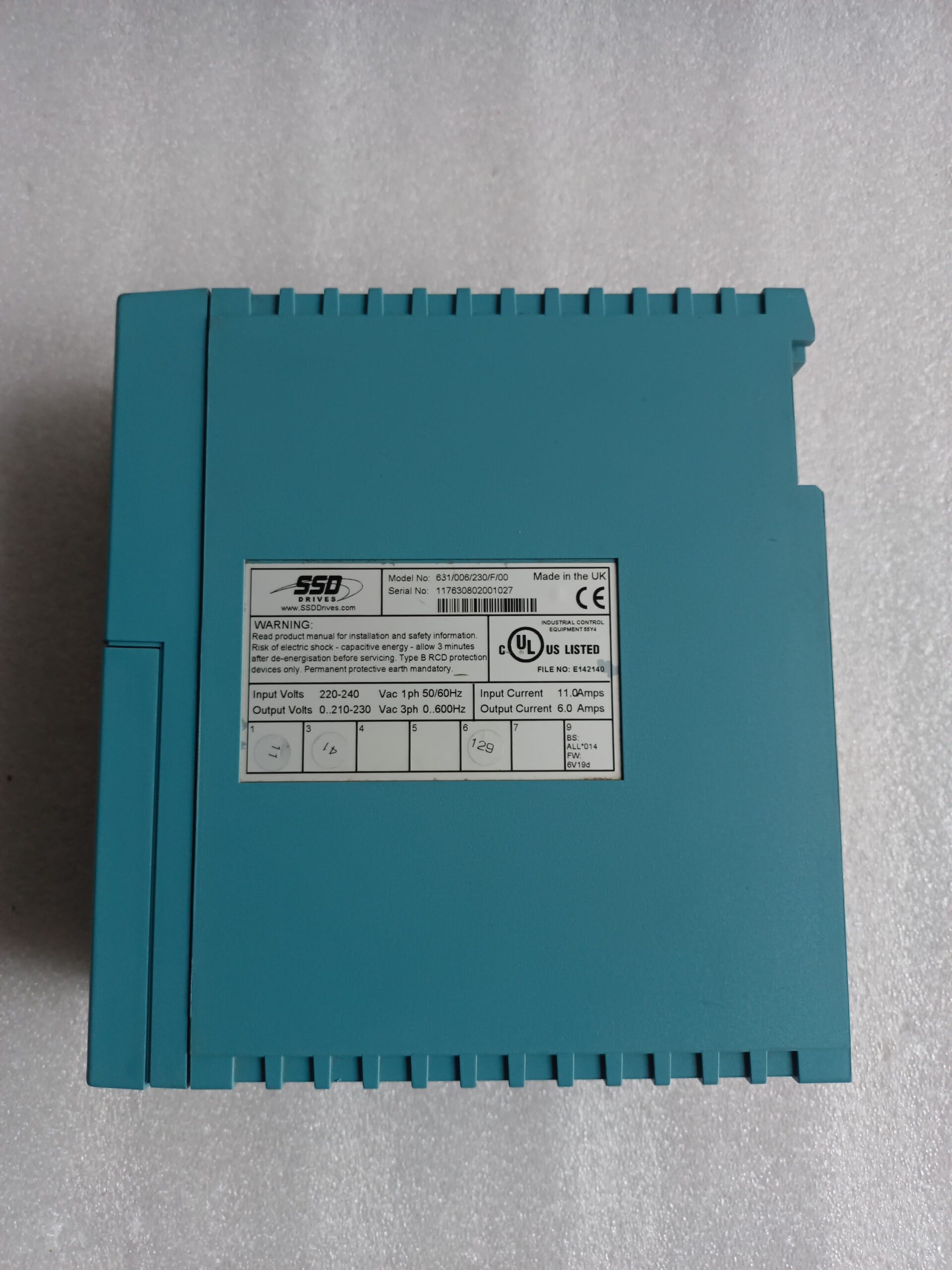 SSD Drives 631/006/230/F/00 DC Drive | 230V Industrial DC Motor Speed Controller | SSD 631 Series Drive thumbnail 4
