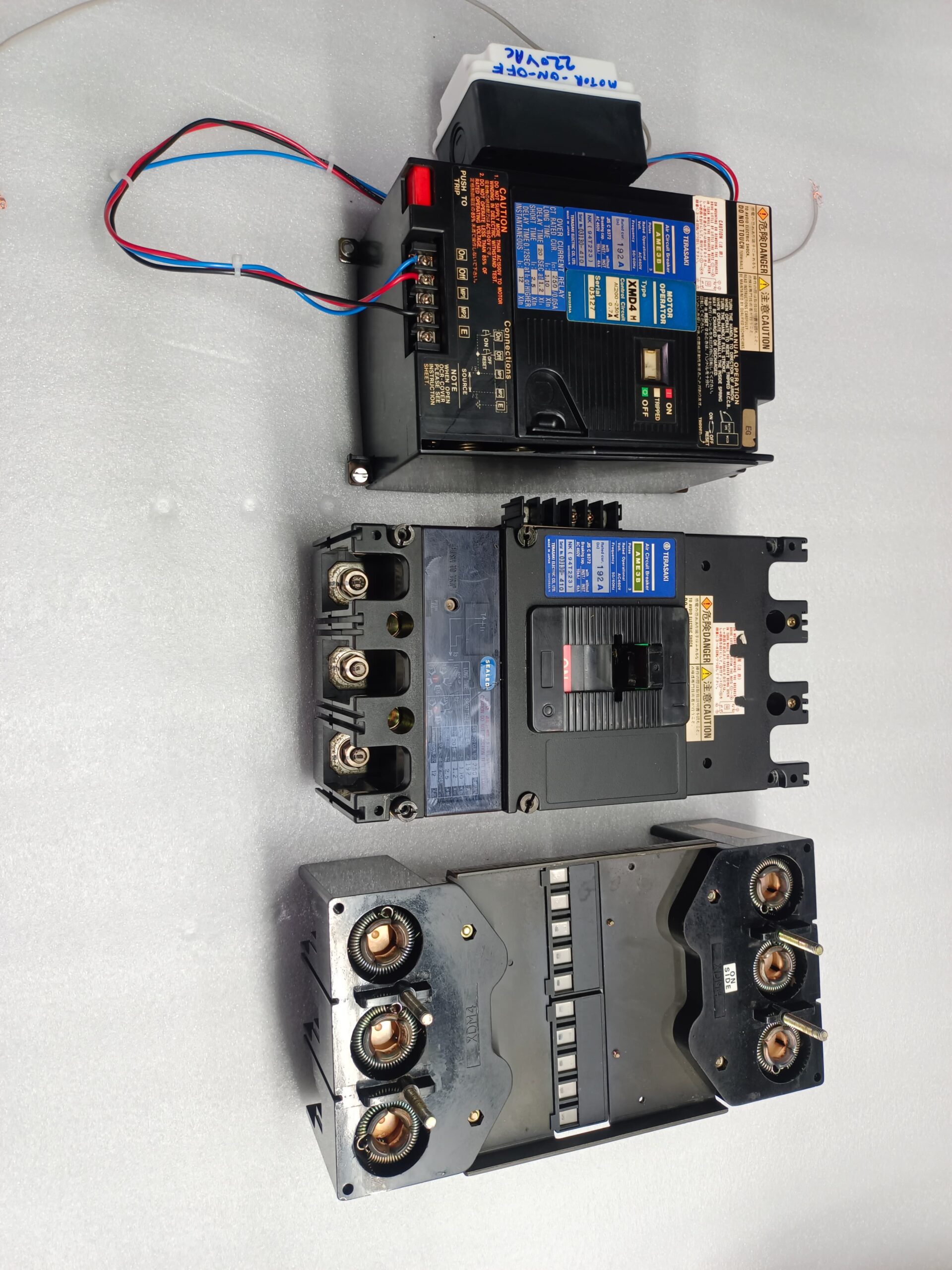 TERASAKI AME3B Air Circuit Breaker 250A 3 Pole with XMD4M Motor Operator | AC 200-220V ACB Power Distribution Solution thumbnail 9