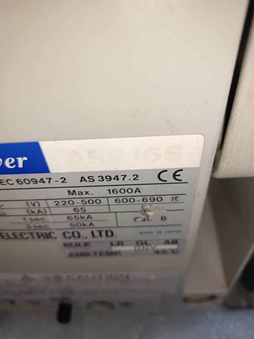 Terasaki Electric AR216S Air Circuit Breaker TemPower2 ACB – Industrial Low Voltage Power Distribution Breaker thumbnail 3